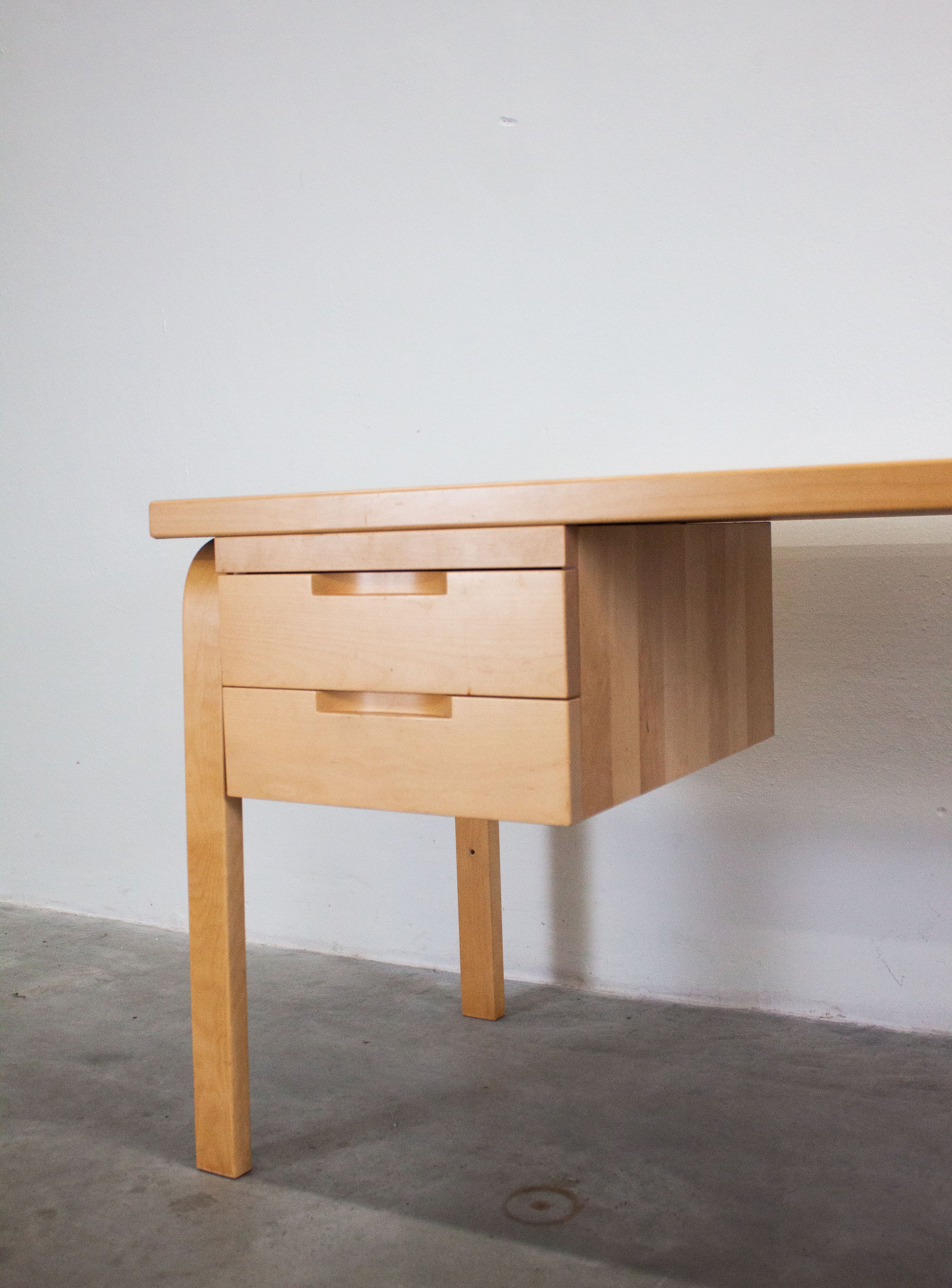 Artek Writing Desk by Alvar Aalto (Blue) - Image 7