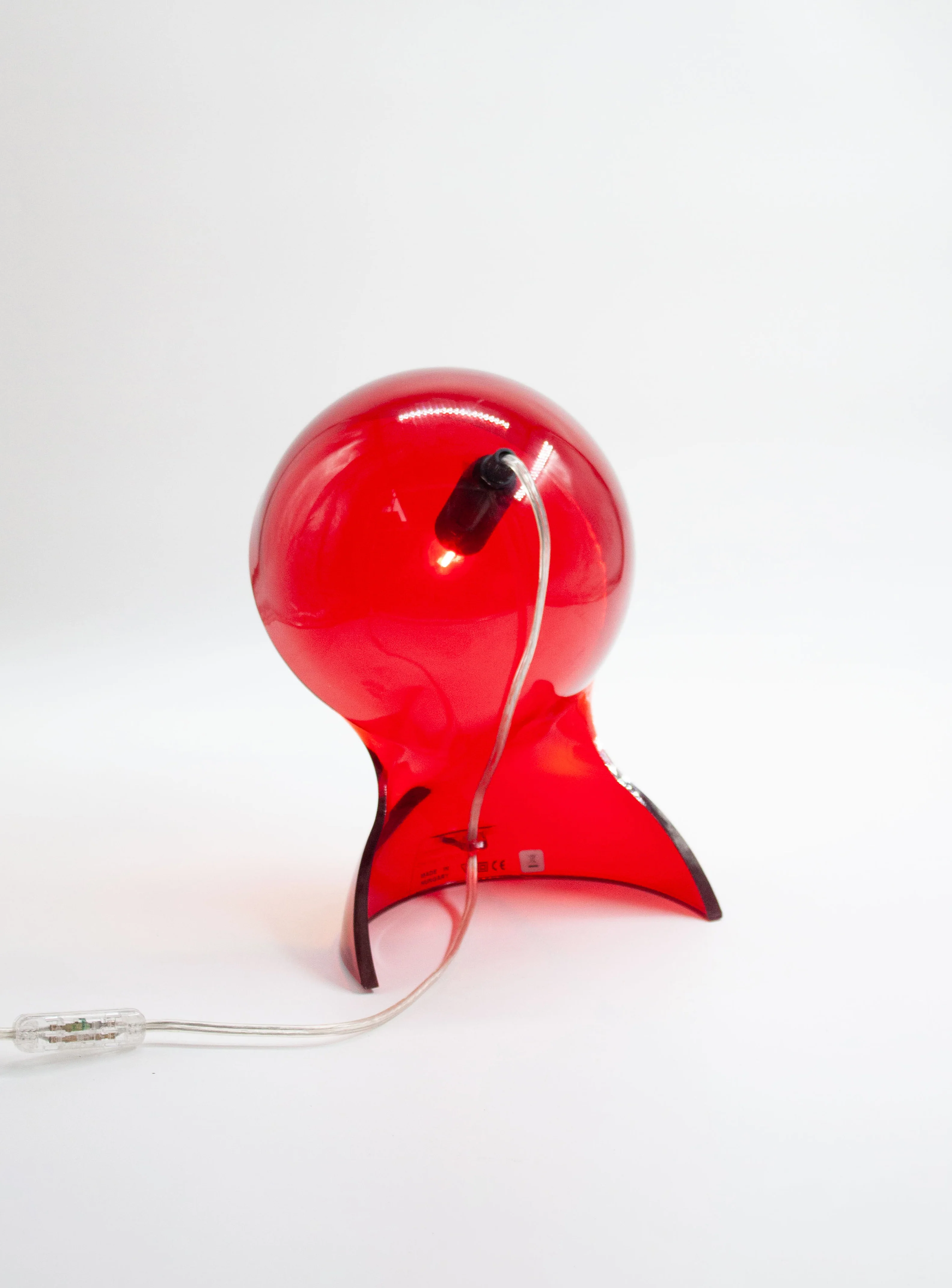 Artemide Dalù Desk Lamp by Vico Magistretti (Translucent Red) - Image 16