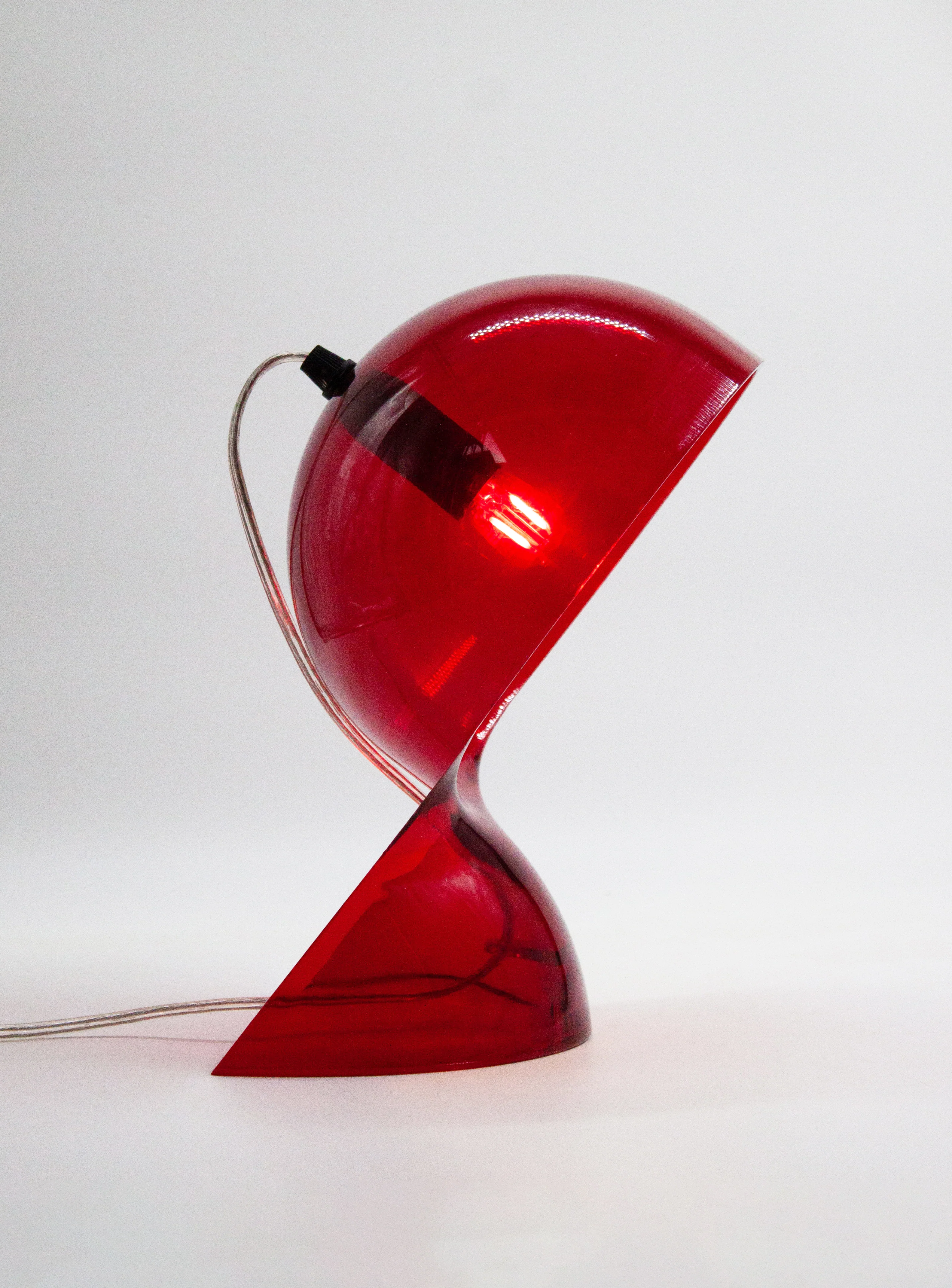 Artemide Dalù Desk Lamp by Vico Magistretti (Translucent Red) - Image 6