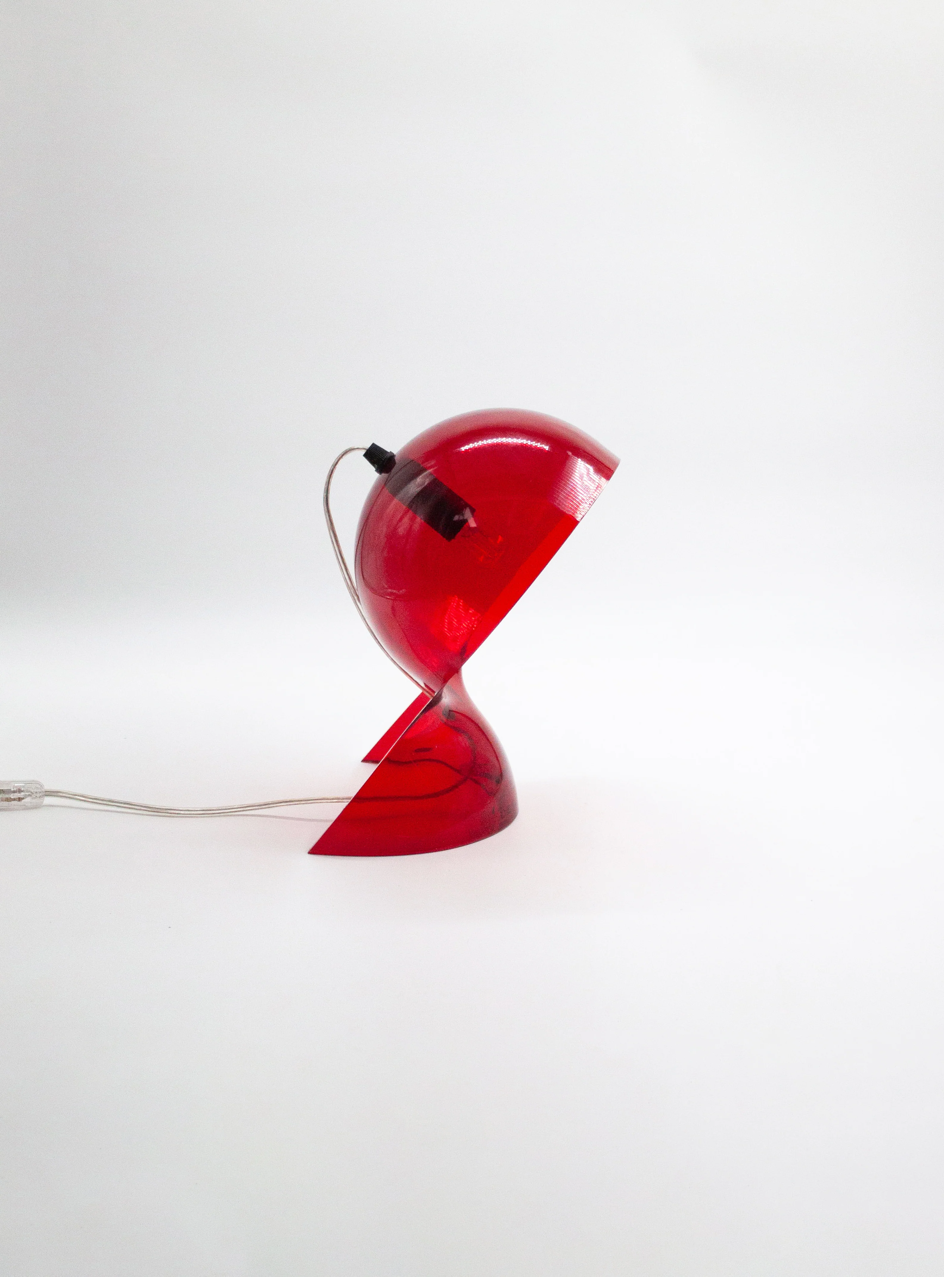 Artemide Dalù Desk Lamp by Vico Magistretti (Translucent Red) - Image 7