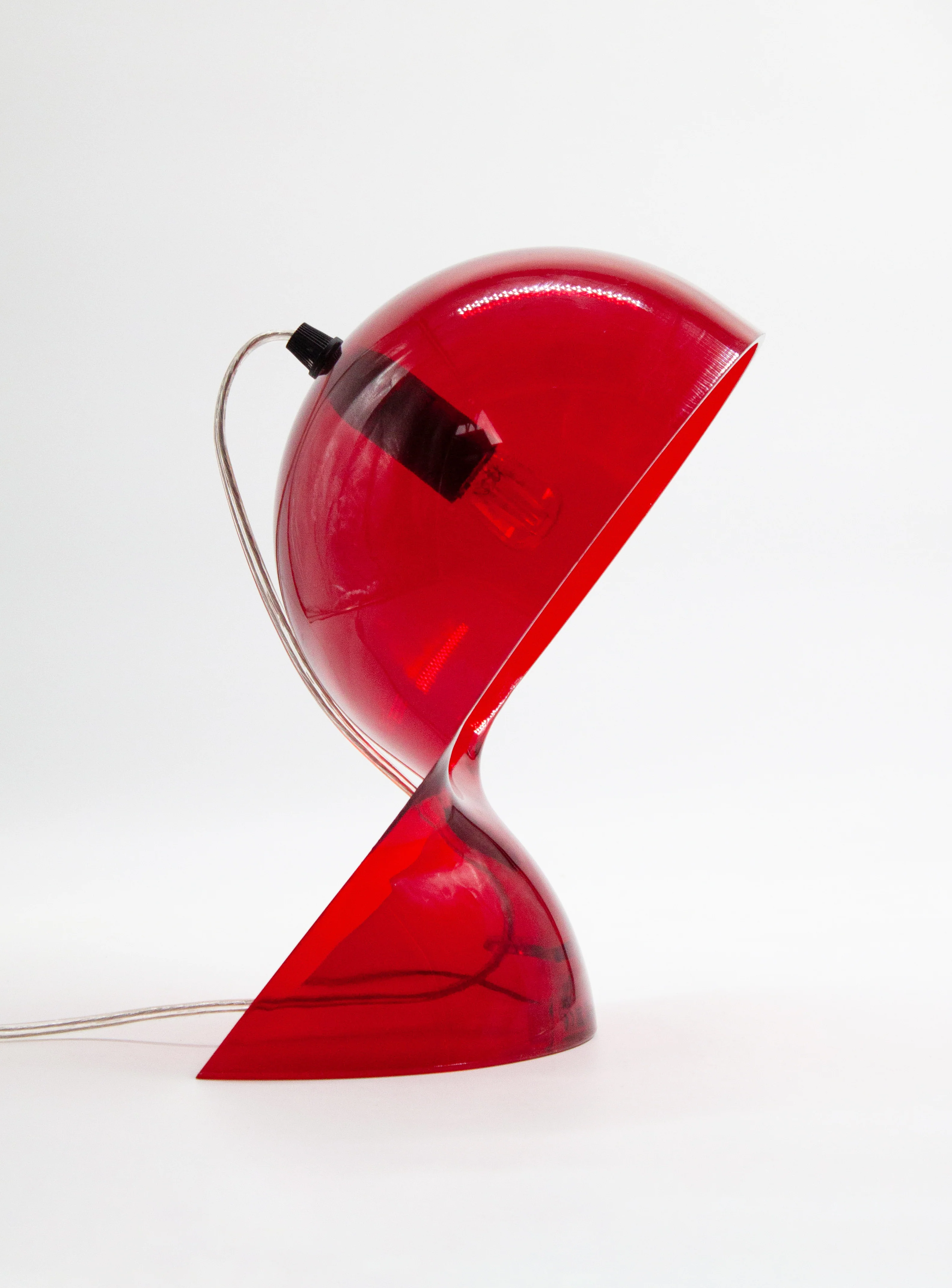 Artemide Dalù Desk Lamp by Vico Magistretti (Translucent Red) - Image 9