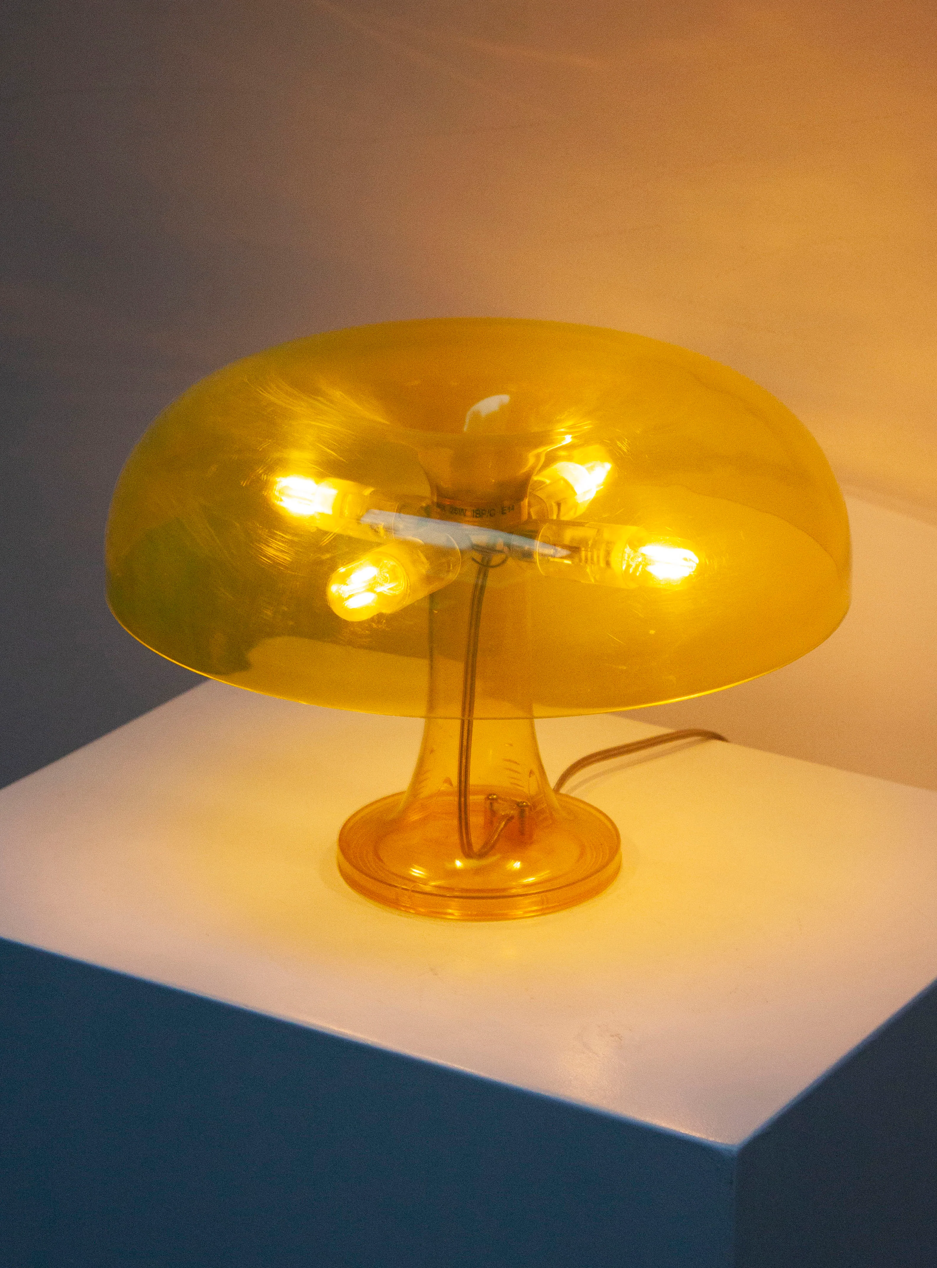 Artemide Nessino Desk Lamp by Giancarlo Mattioli (Translucent Yellow) - Image 10