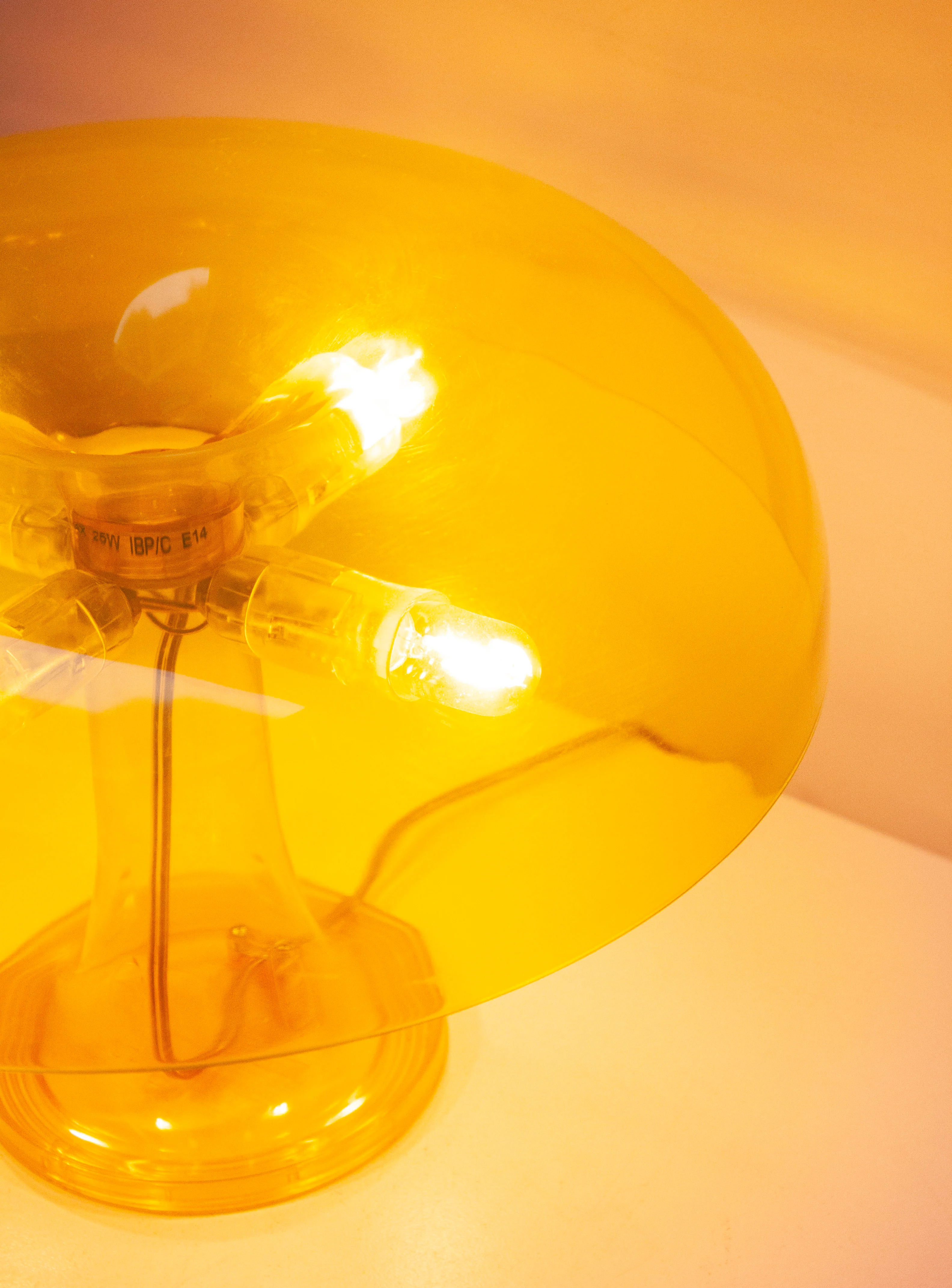 Artemide Nessino Desk Lamp by Giancarlo Mattioli (Translucent Yellow) - Image 11