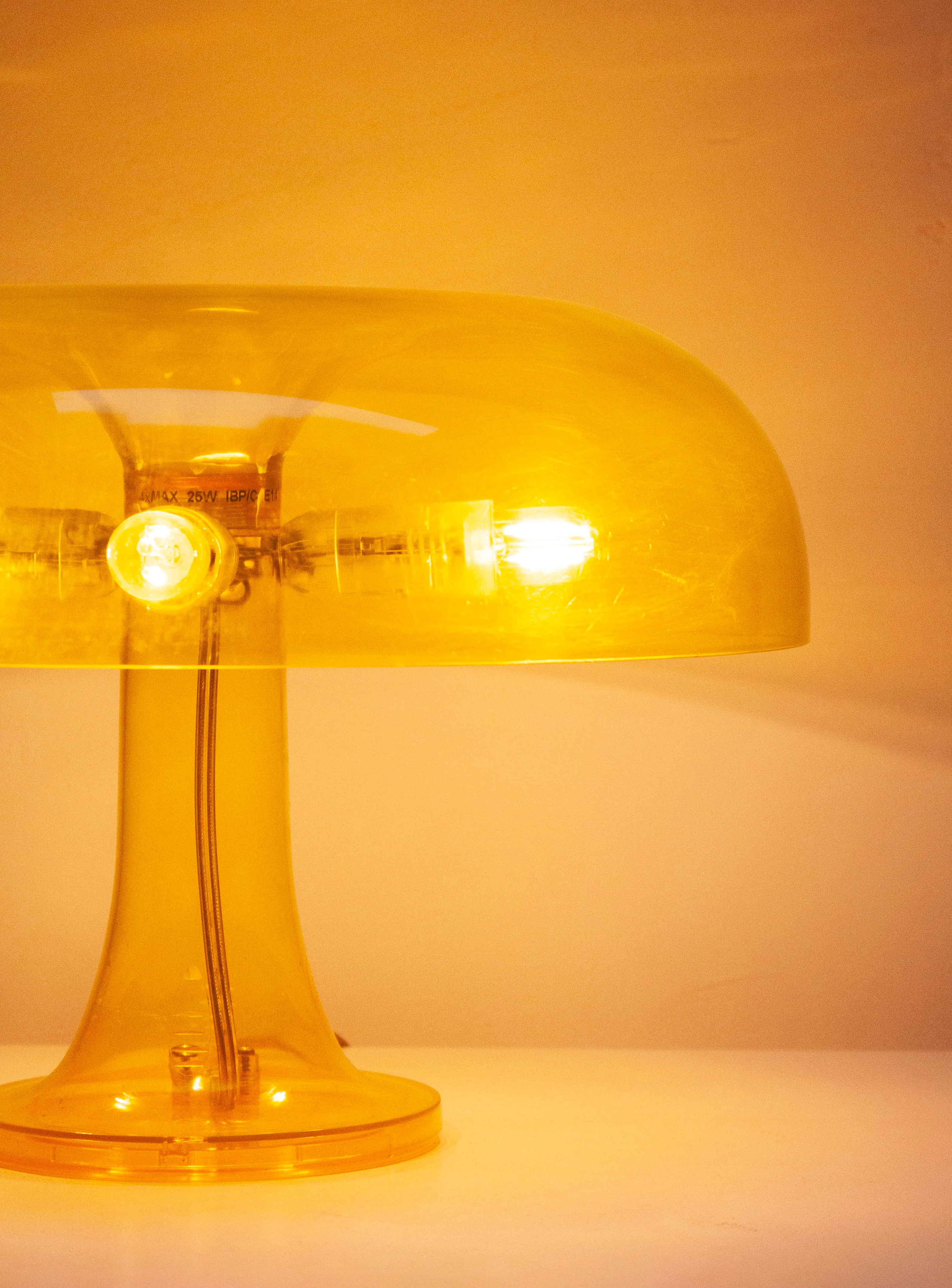 Artemide Nessino Desk Lamp by Giancarlo Mattioli (Translucent Yellow) - Image 12