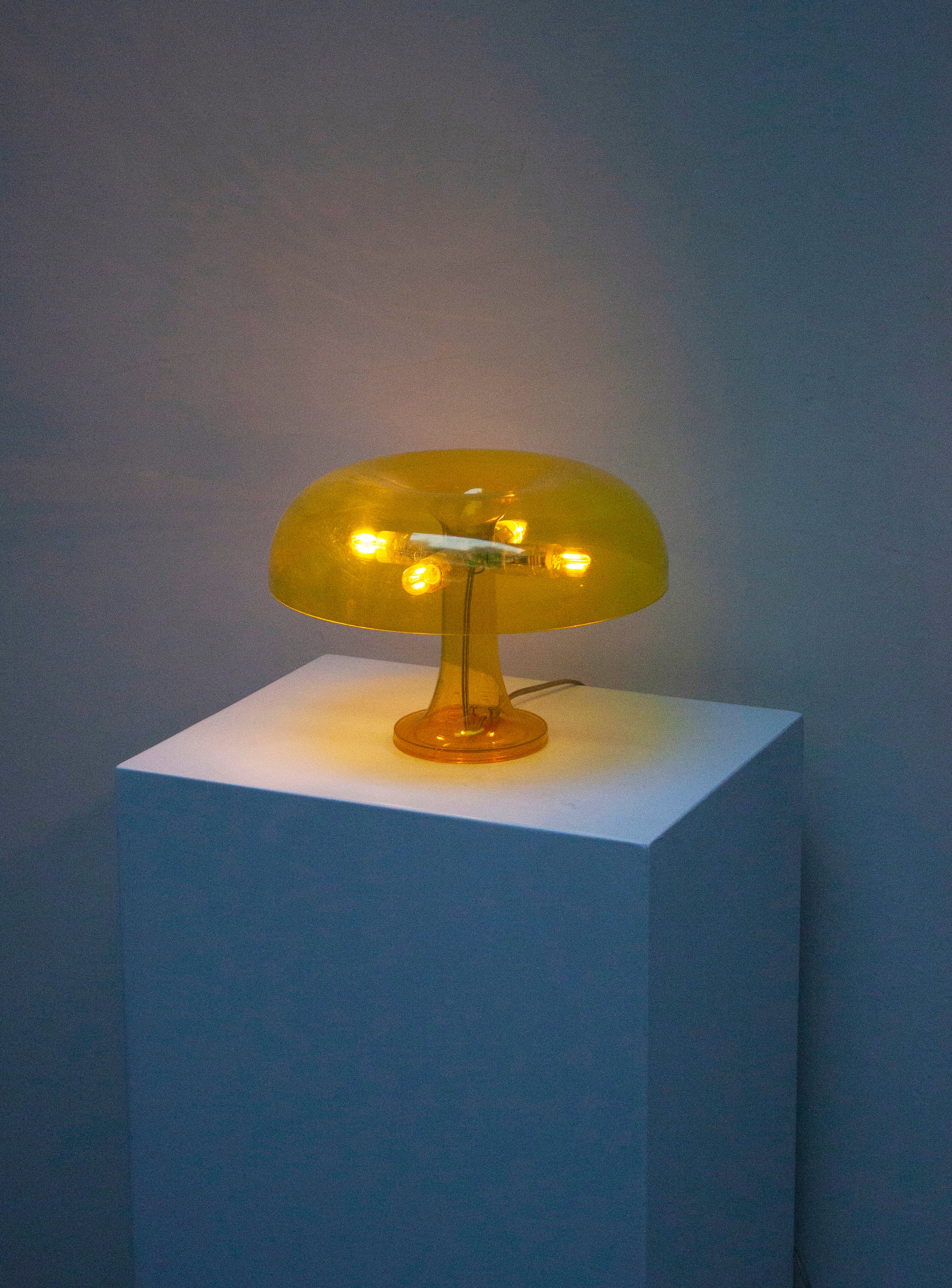 Artemide Nessino Desk Lamp by Giancarlo Mattioli (Translucent Yellow) - Image 13