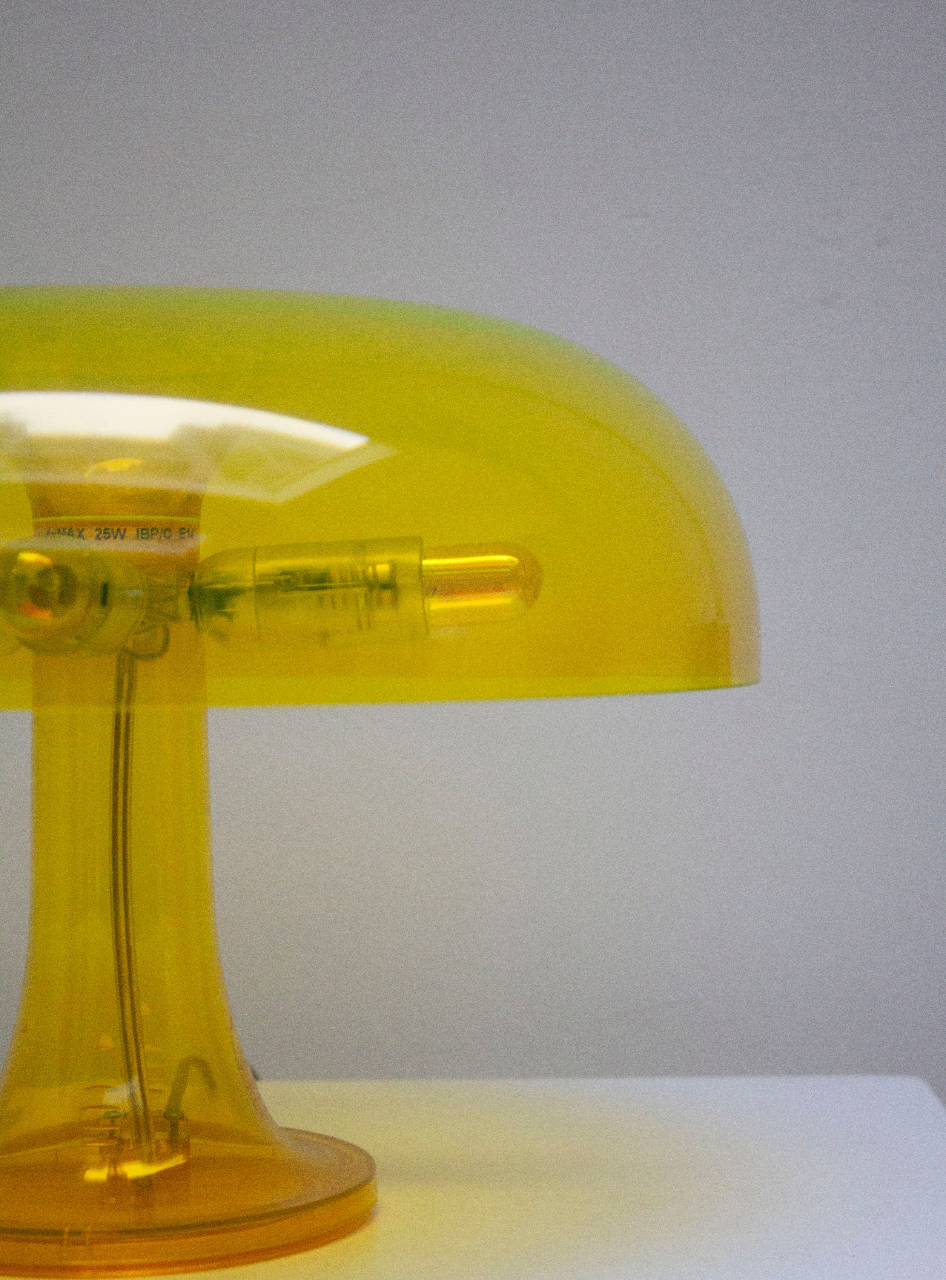 Artemide Nessino Desk Lamp by Giancarlo Mattioli (Translucent Yellow) - Image 3