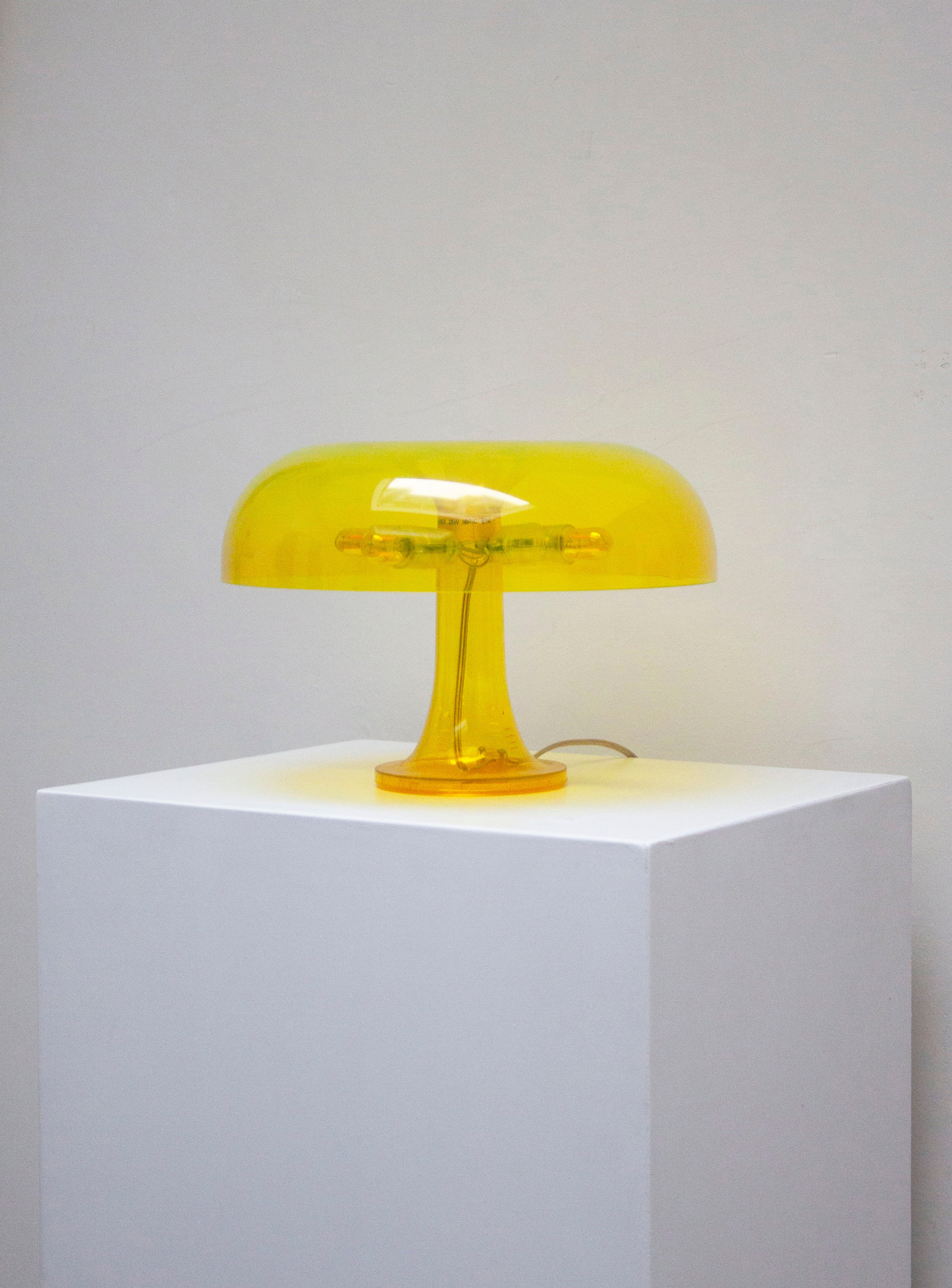 Artemide Nessino Desk Lamp by Giancarlo Mattioli (Translucent Yellow) - Image 4