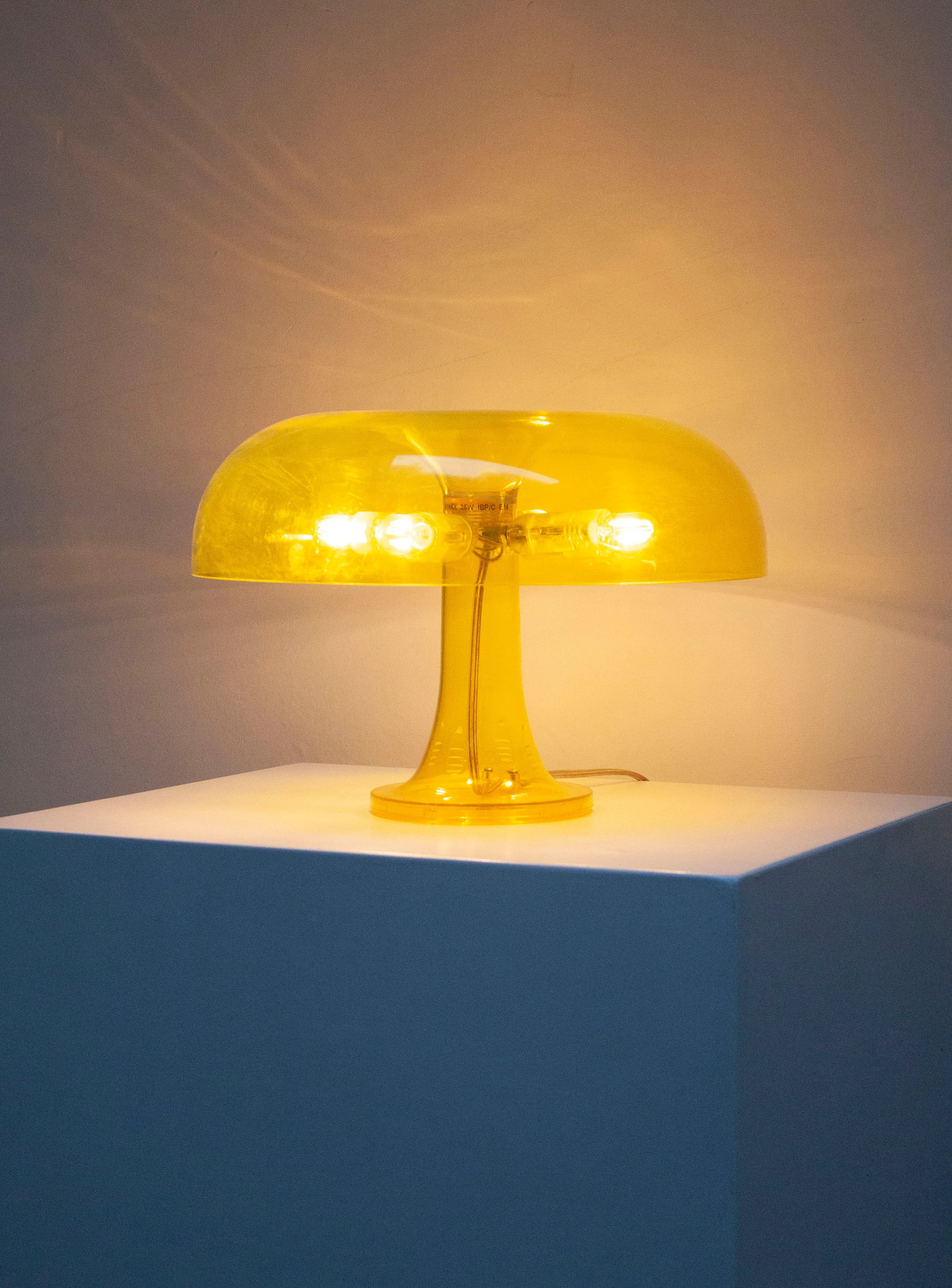 Artemide Nessino Desk Lamp by Giancarlo Mattioli (Translucent Yellow) - Image 7