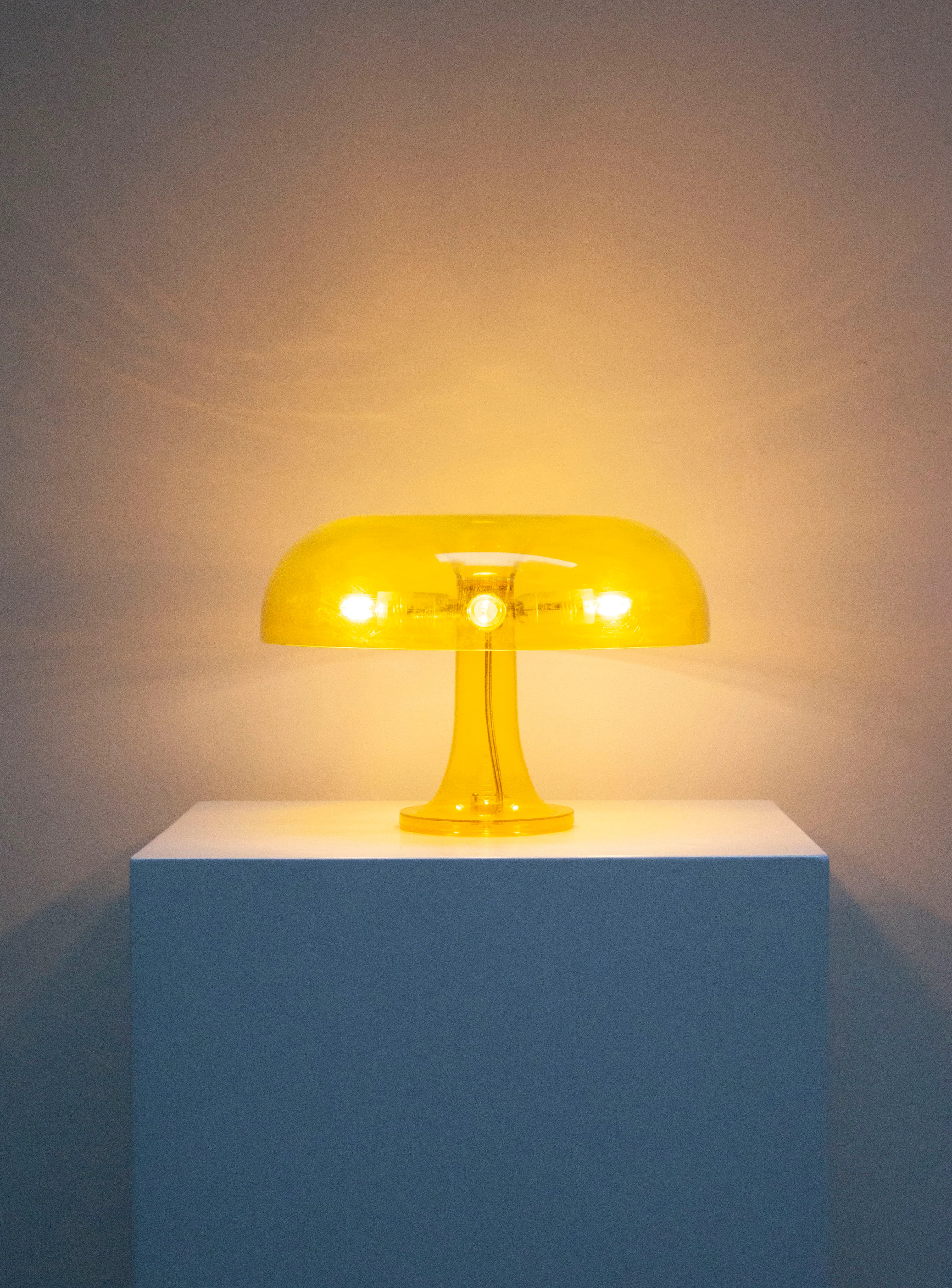 Artemide Nessino Desk Lamp by Giancarlo Mattioli (Translucent Yellow) - Image 8