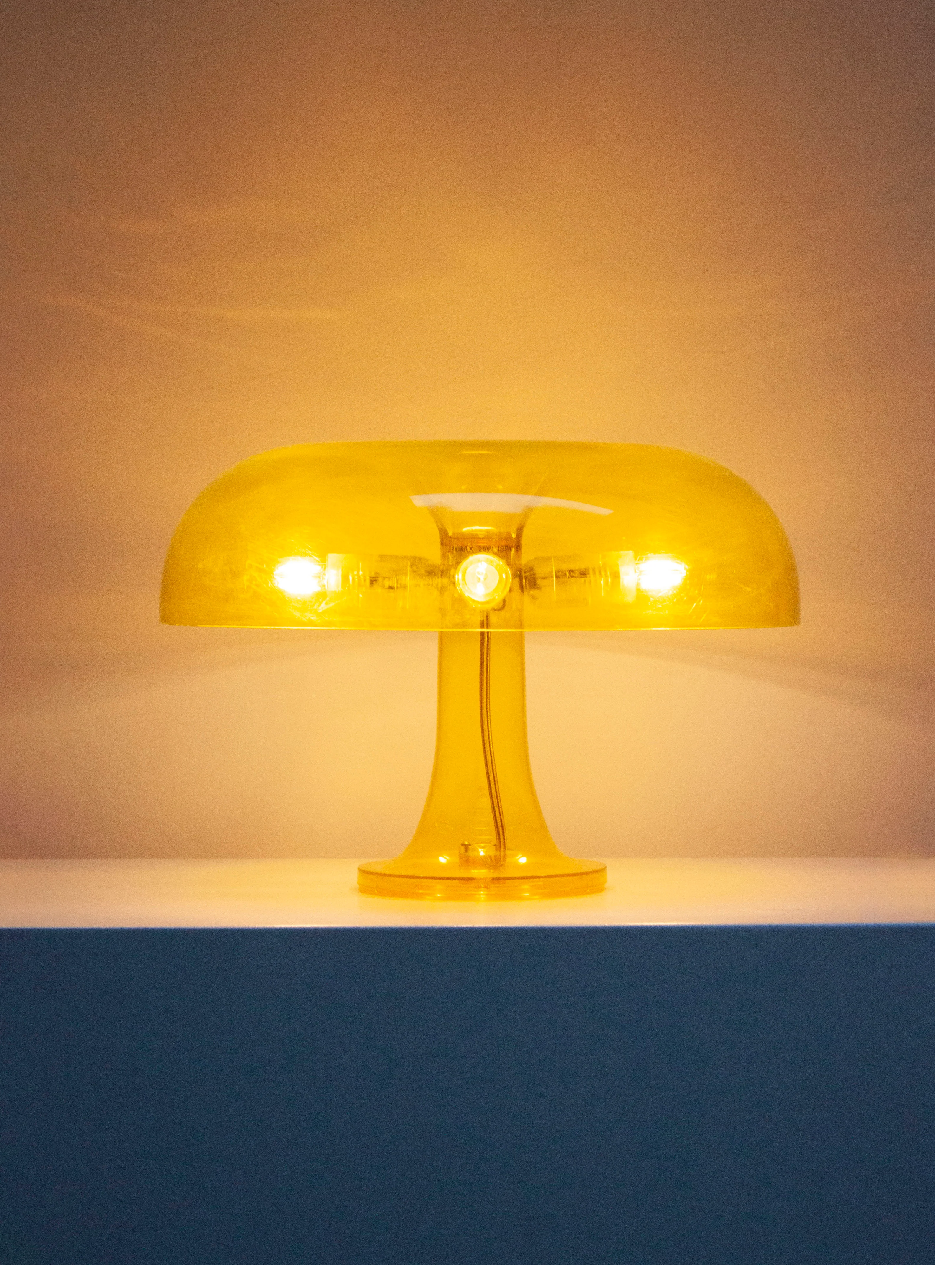 Artemide Nessino Desk Lamp by Giancarlo Mattioli (Translucent Yellow) - Image 9