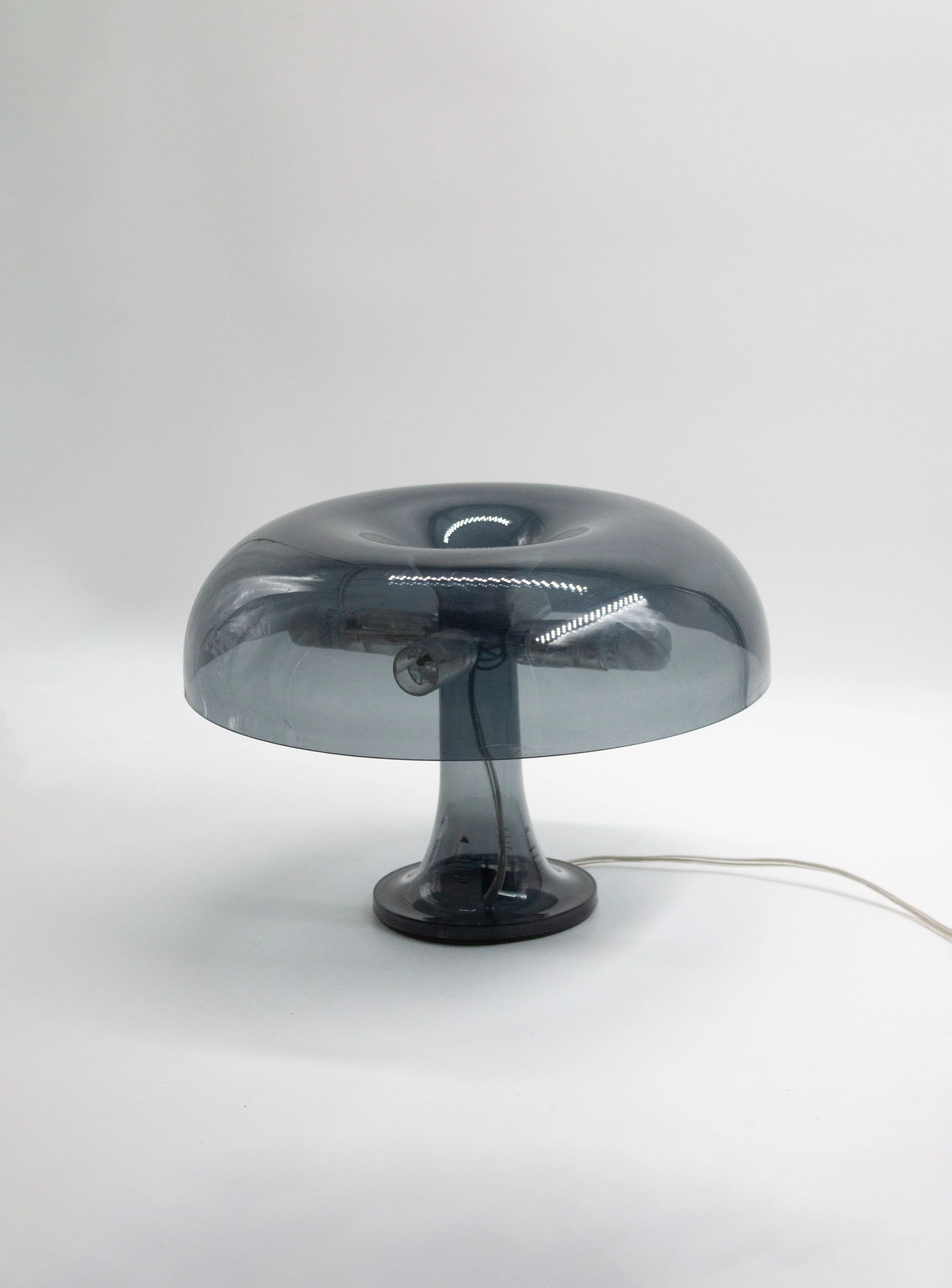 Artemide Nessino Table Lamp by Giancarlo Mattioli (Translucent Grey)