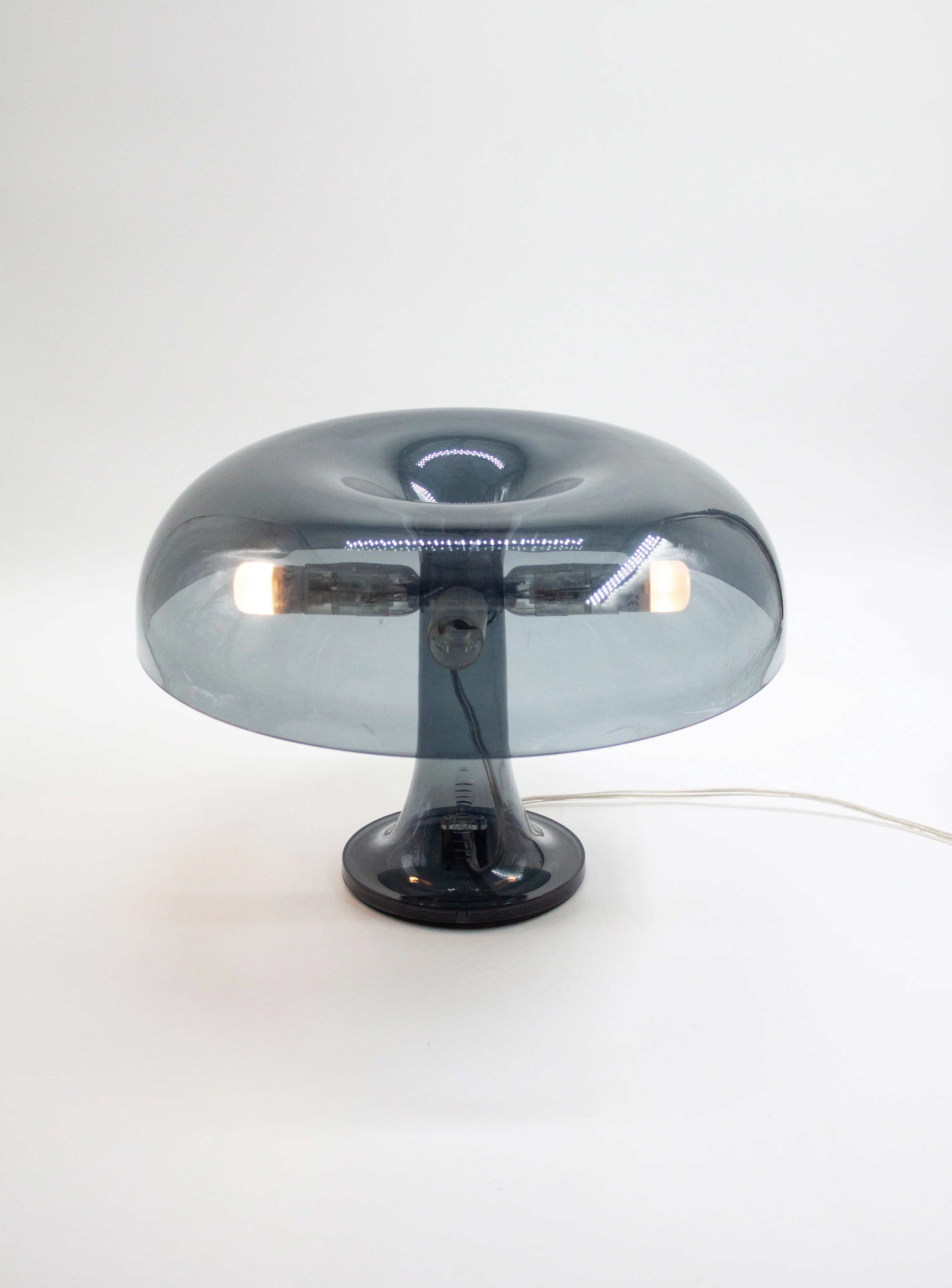 Artemide Nessino Table Lamp by Giancarlo Mattioli (Translucent Grey) - Image 11