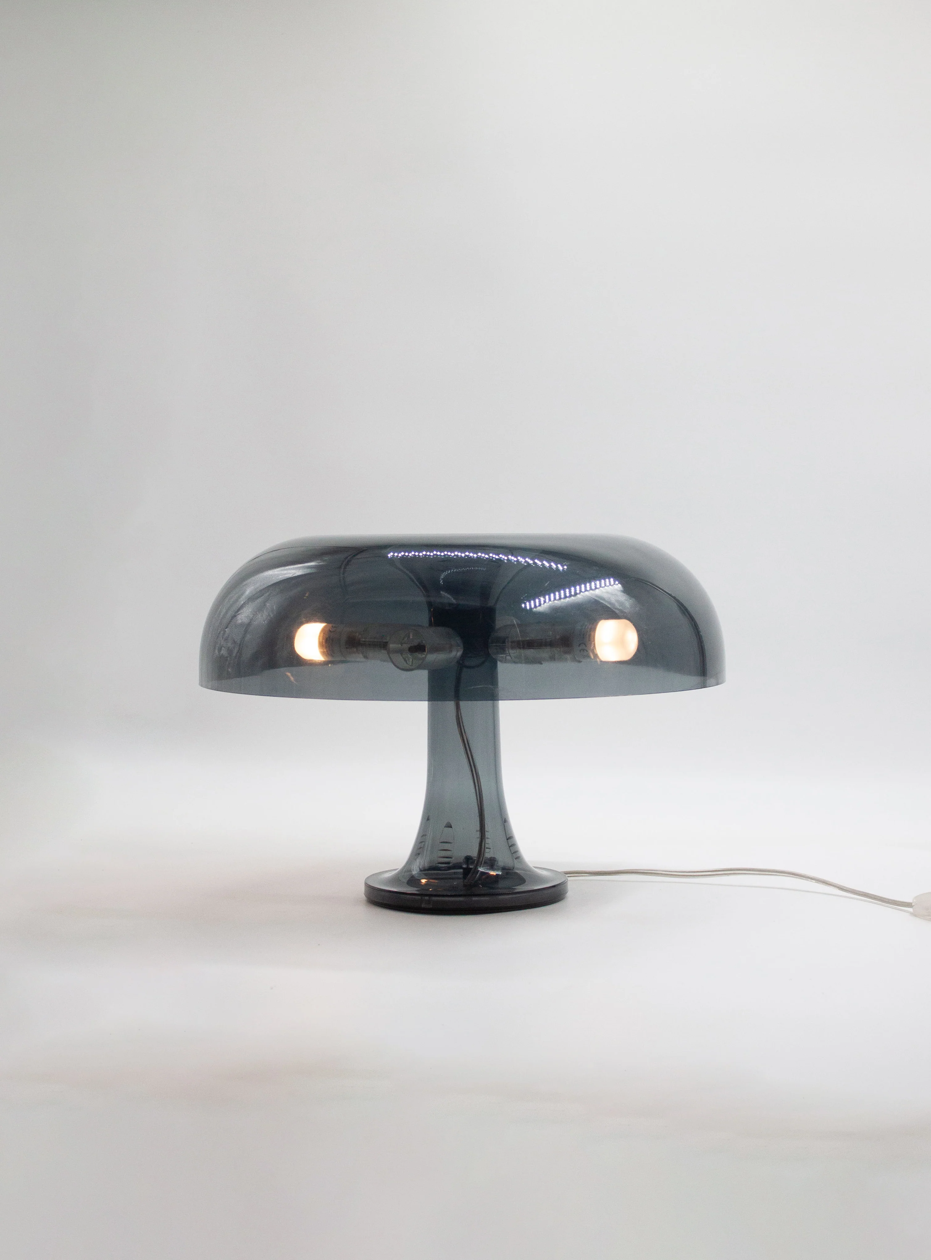 Artemide Nessino Table Lamp by Giancarlo Mattioli (Translucent Grey) - Image 14
