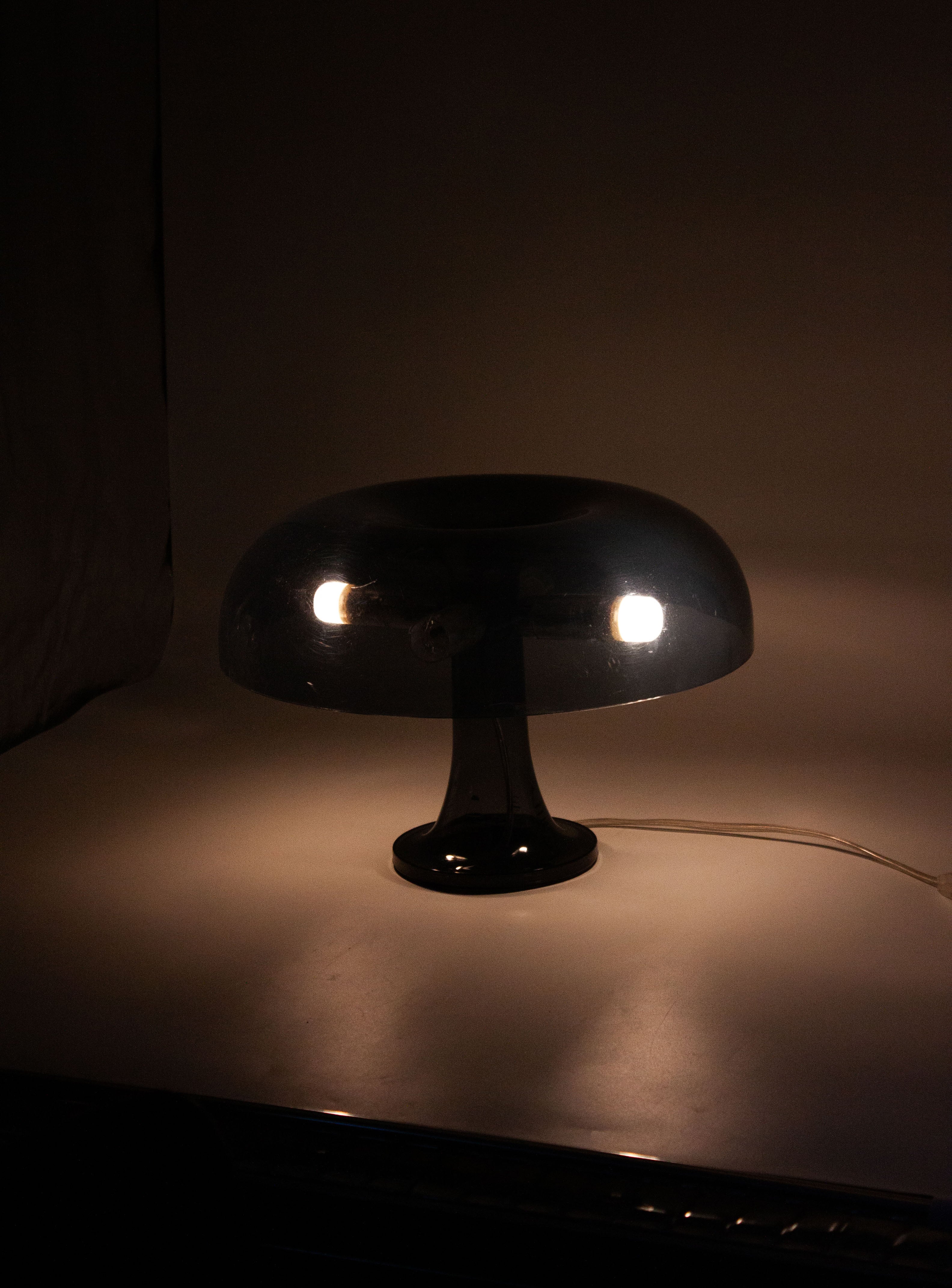 Artemide Nessino Table Lamp by Giancarlo Mattioli (Translucent Grey) - Image 17