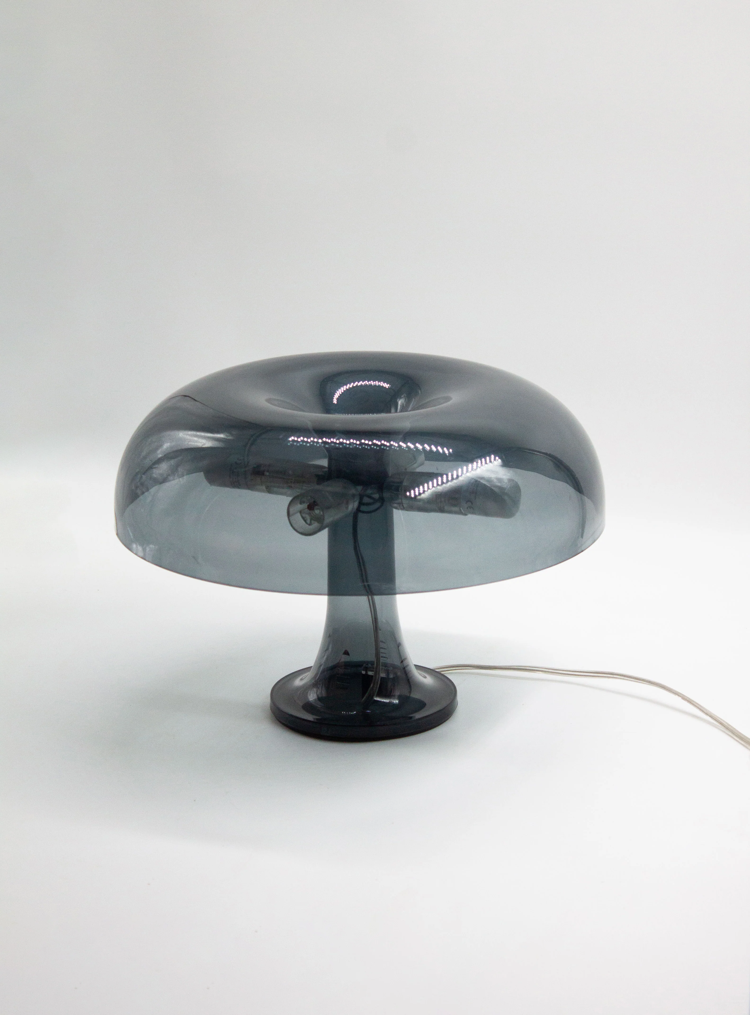 Artemide Nessino Table Lamp by Giancarlo Mattioli (Translucent Grey) - Image 2