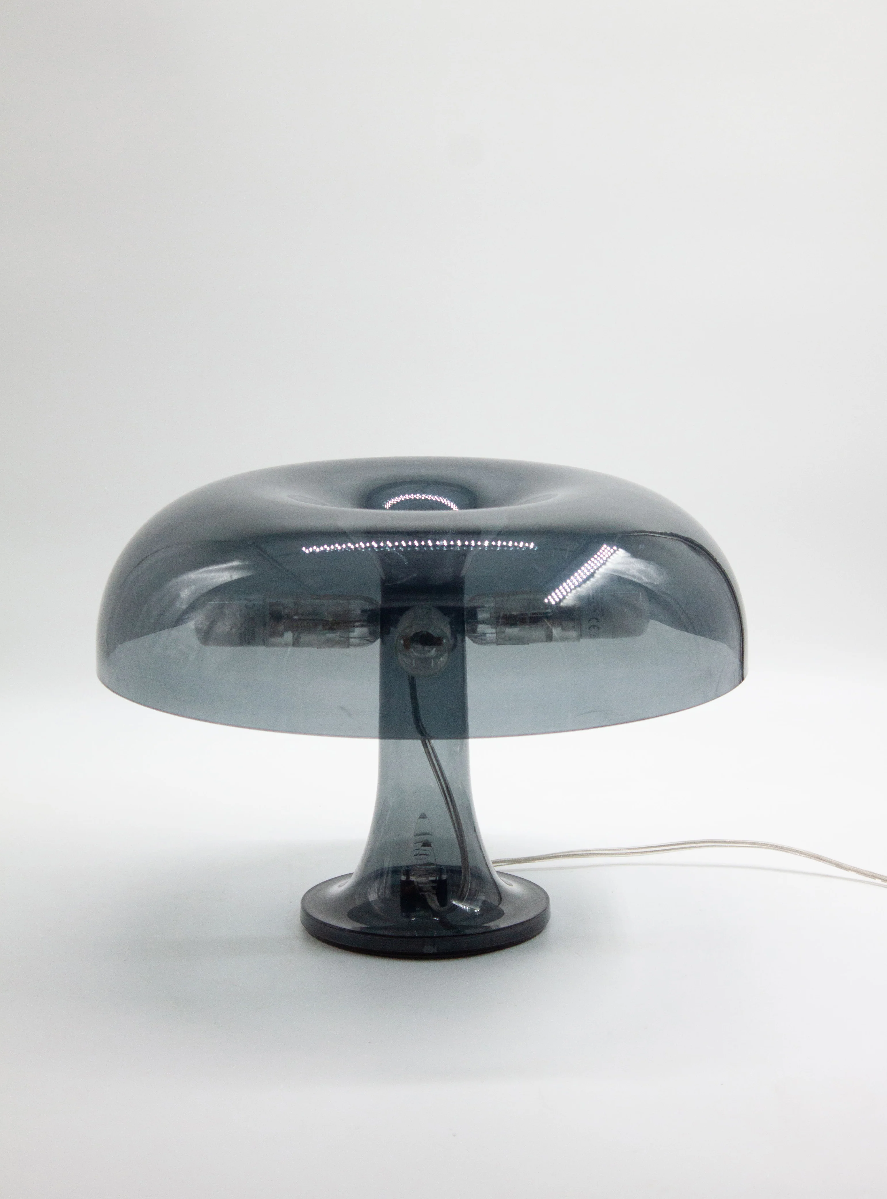 Artemide Nessino Table Lamp by Giancarlo Mattioli (Translucent Grey) - Image 3