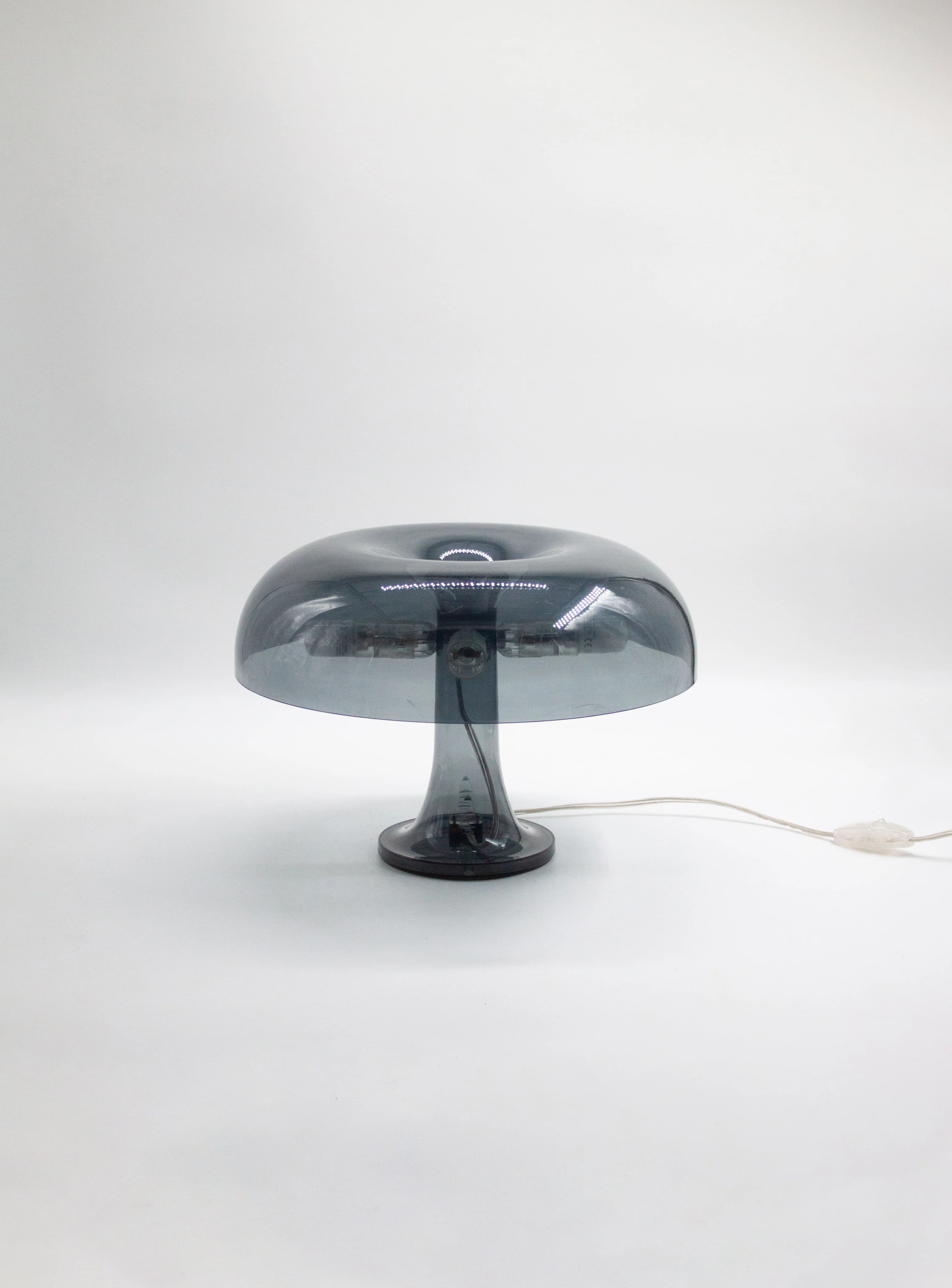 Artemide Nessino Table Lamp by Giancarlo Mattioli (Translucent Grey) - Image 4