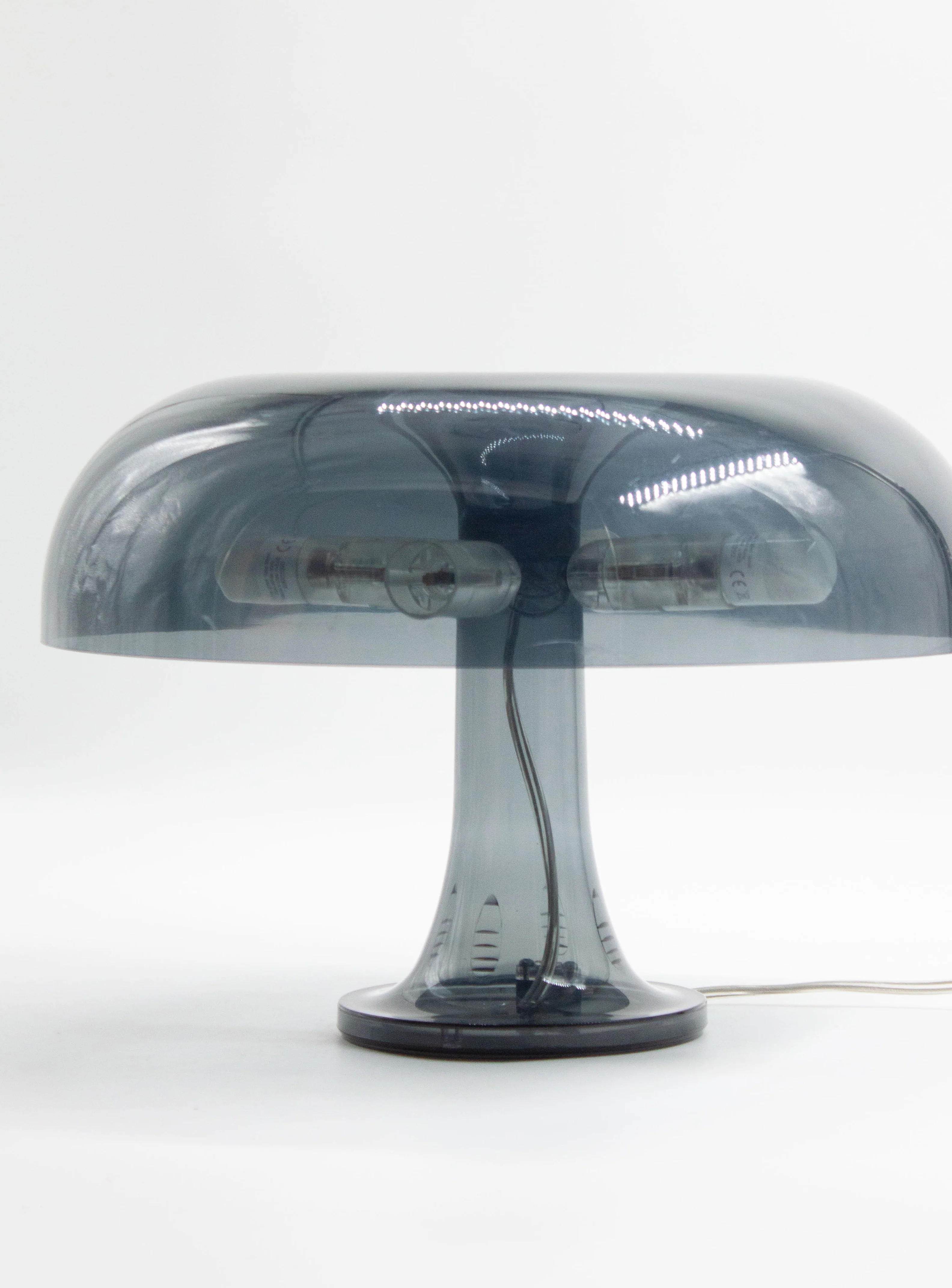 Artemide Nessino Table Lamp by Giancarlo Mattioli (Translucent Grey) - Image 6
