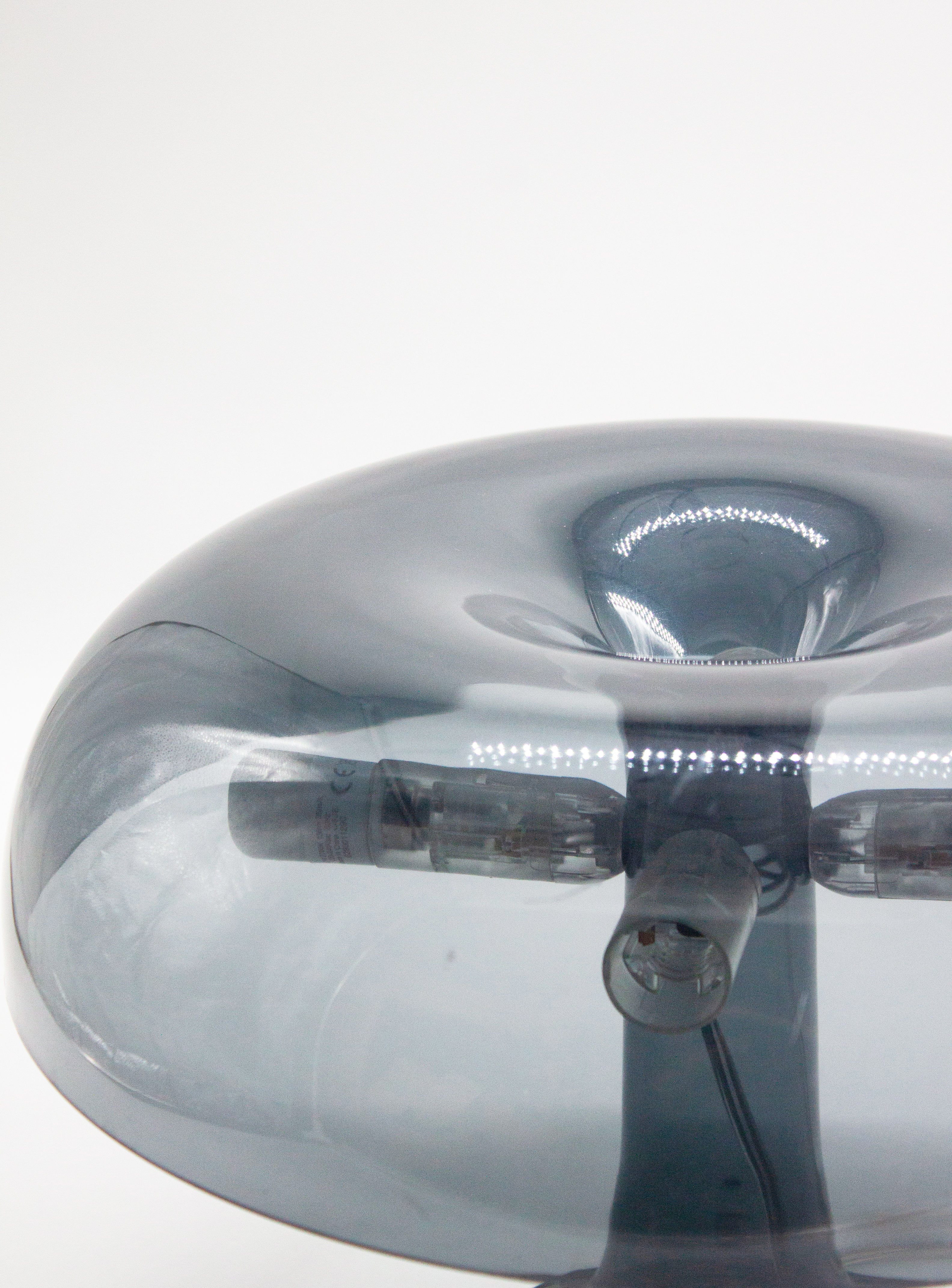 Artemide Nessino Table Lamp by Giancarlo Mattioli (Translucent Grey) - Image 9