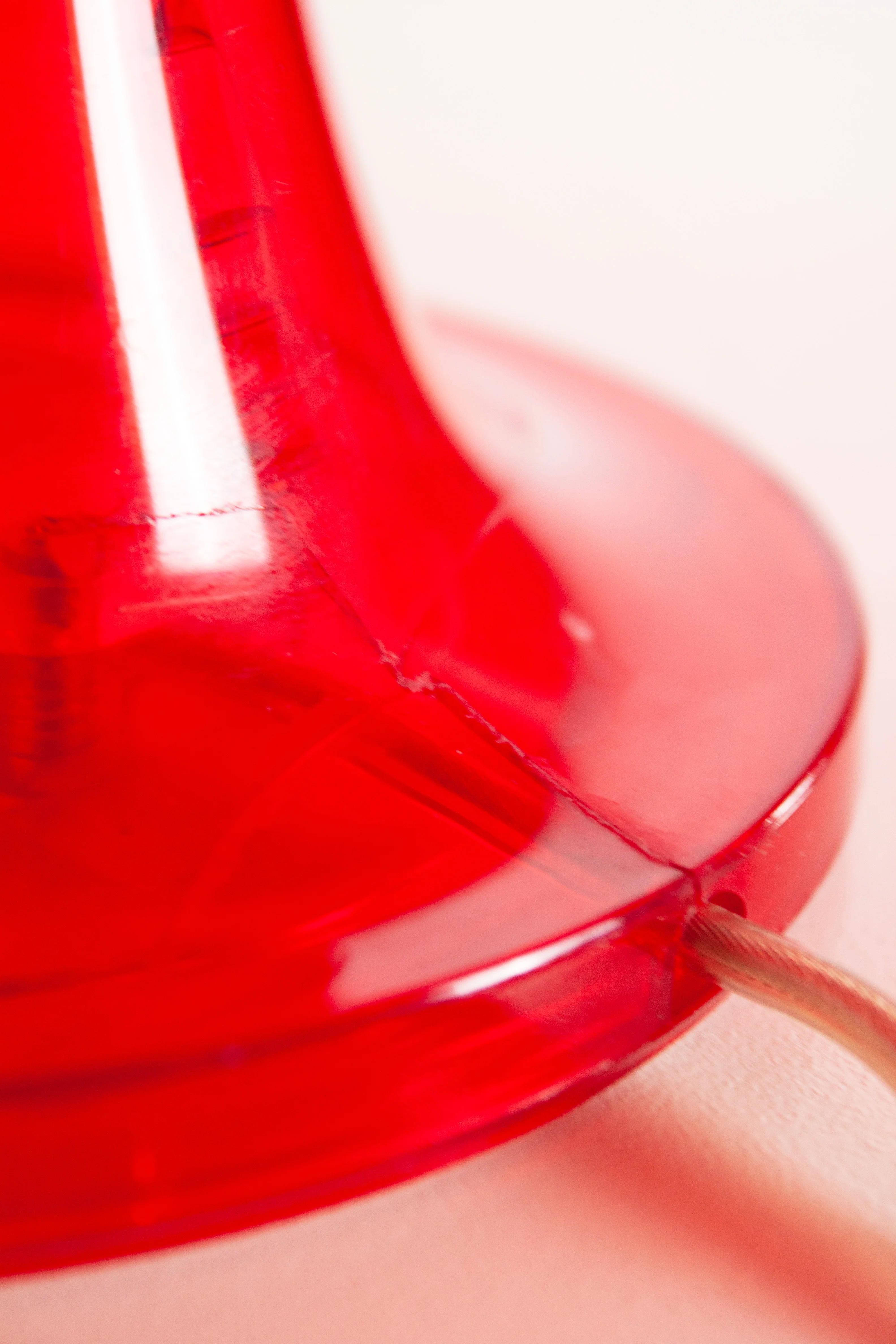 Artemide Nessino Table Lamp by Giancarlo Mattioli (Translucent Red) - Image 12