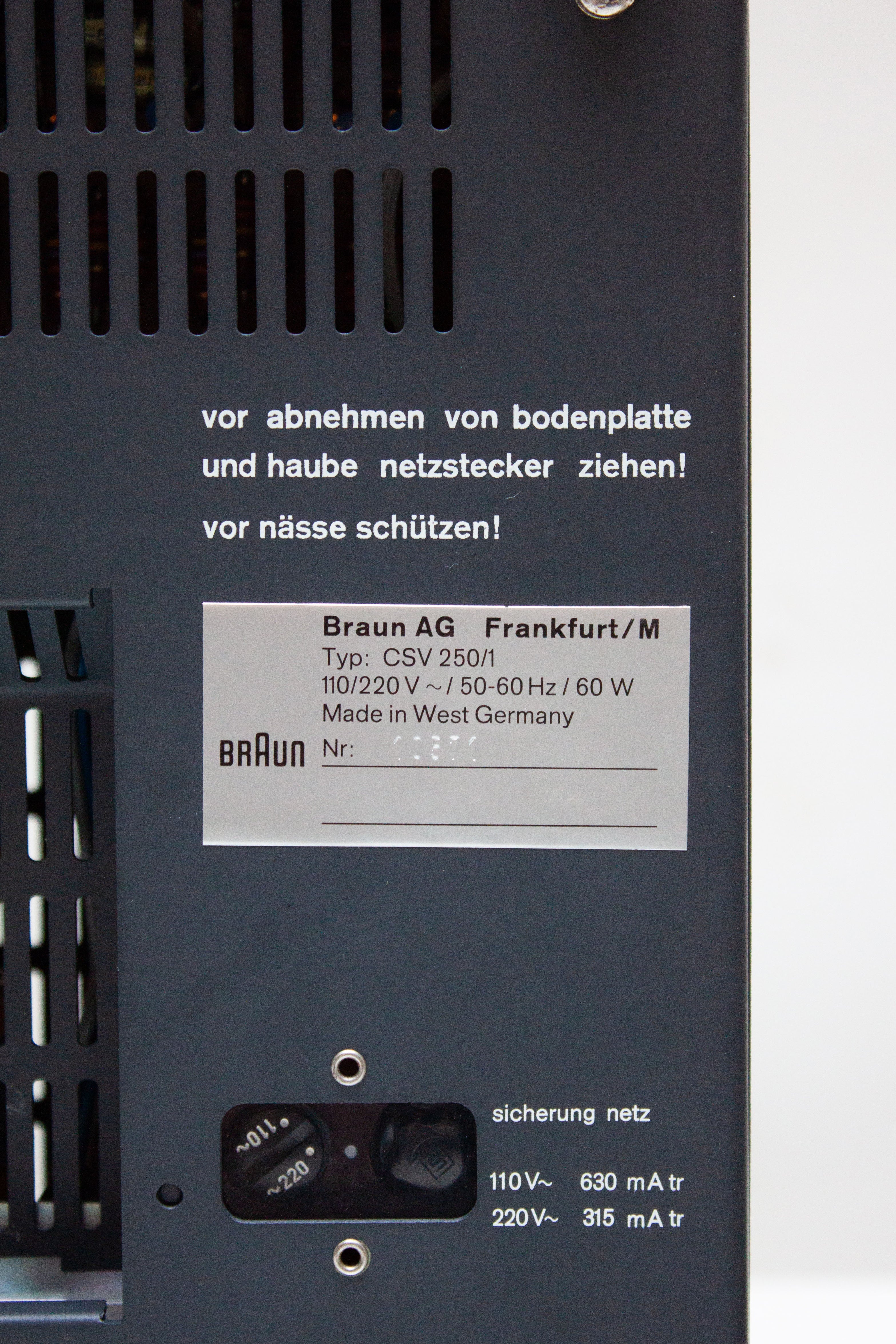 Braun Hifi Set CSV-250/1 & L410 by Dieter Rams - Image 21