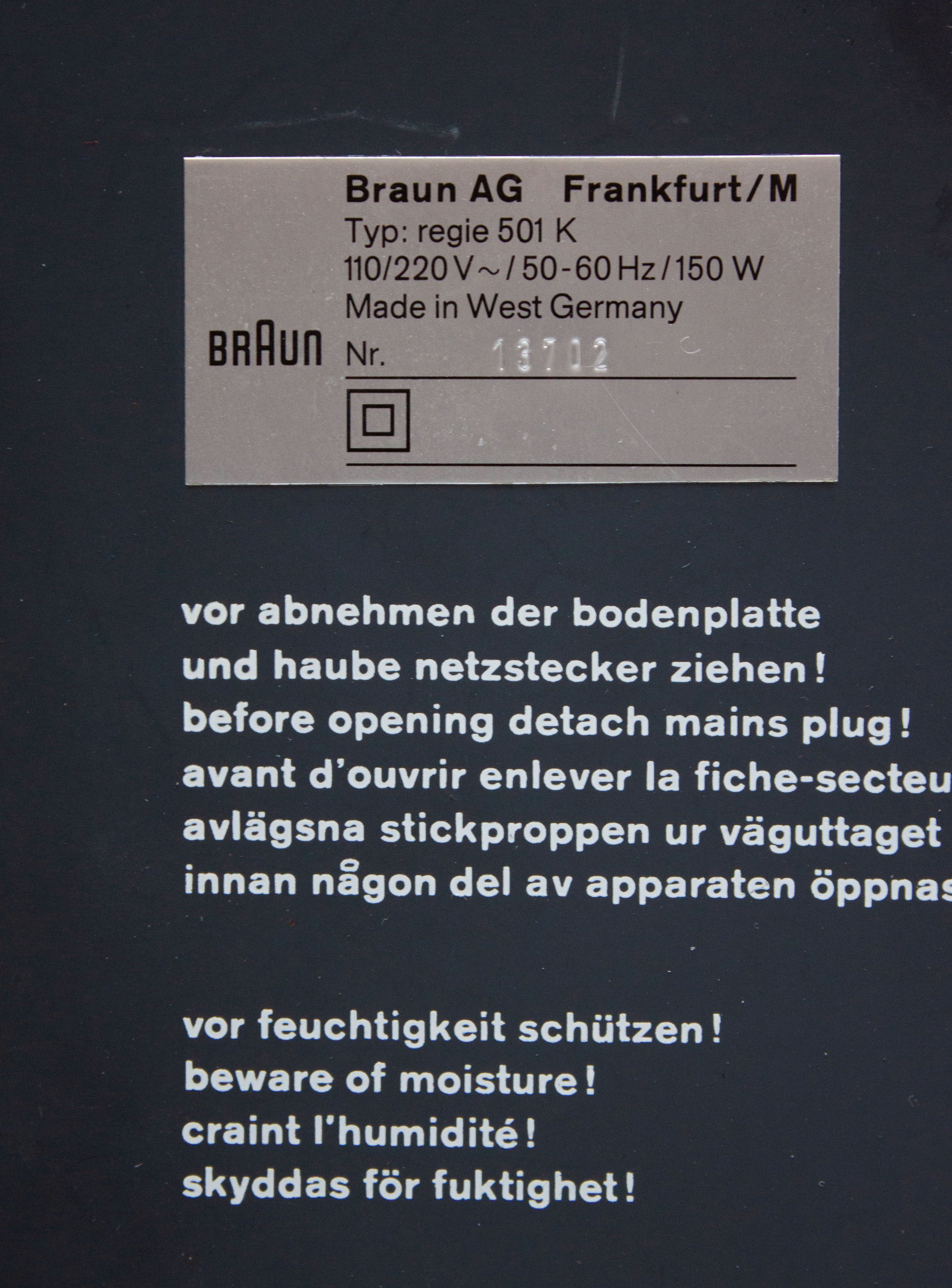 Braun Hifi Set Regie 501K, PS-420 & L410 by Dieter Rams - Image 35