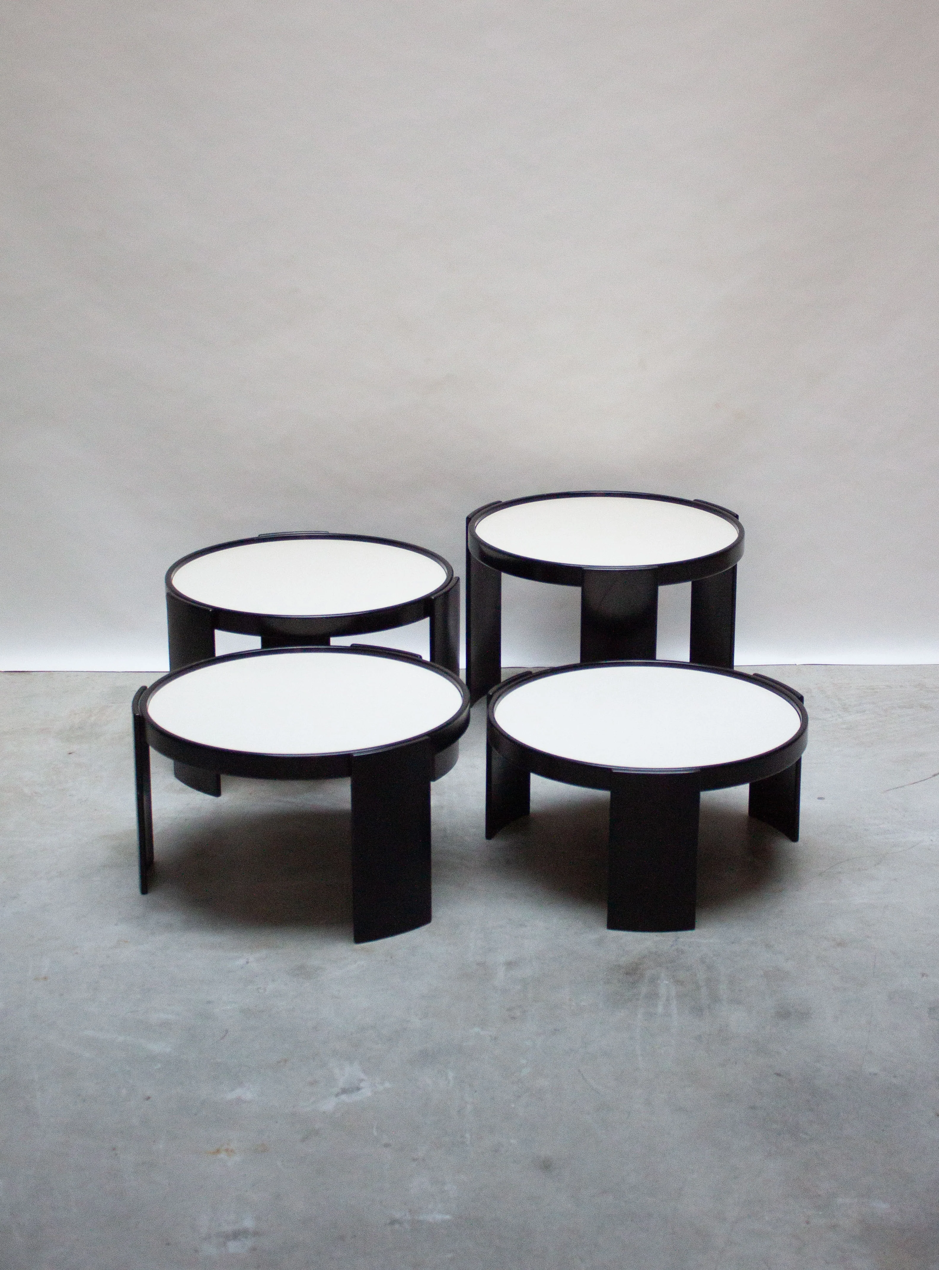 Cassina 783 Nesting Tables by Gianfranco Frattini (Black) - Image 12