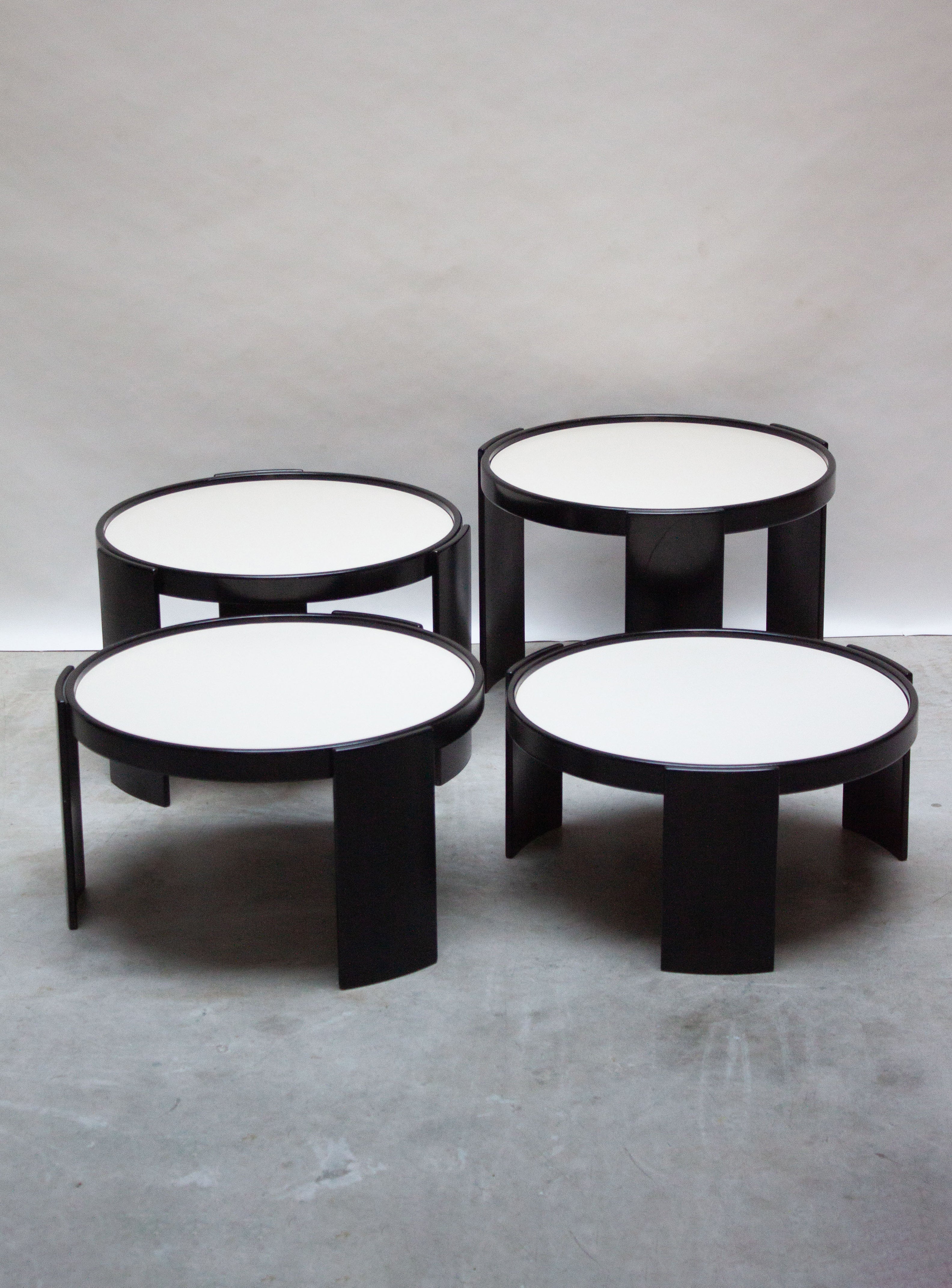 Cassina 783 Nesting Tables by Gianfranco Frattini (Black) - Image 13