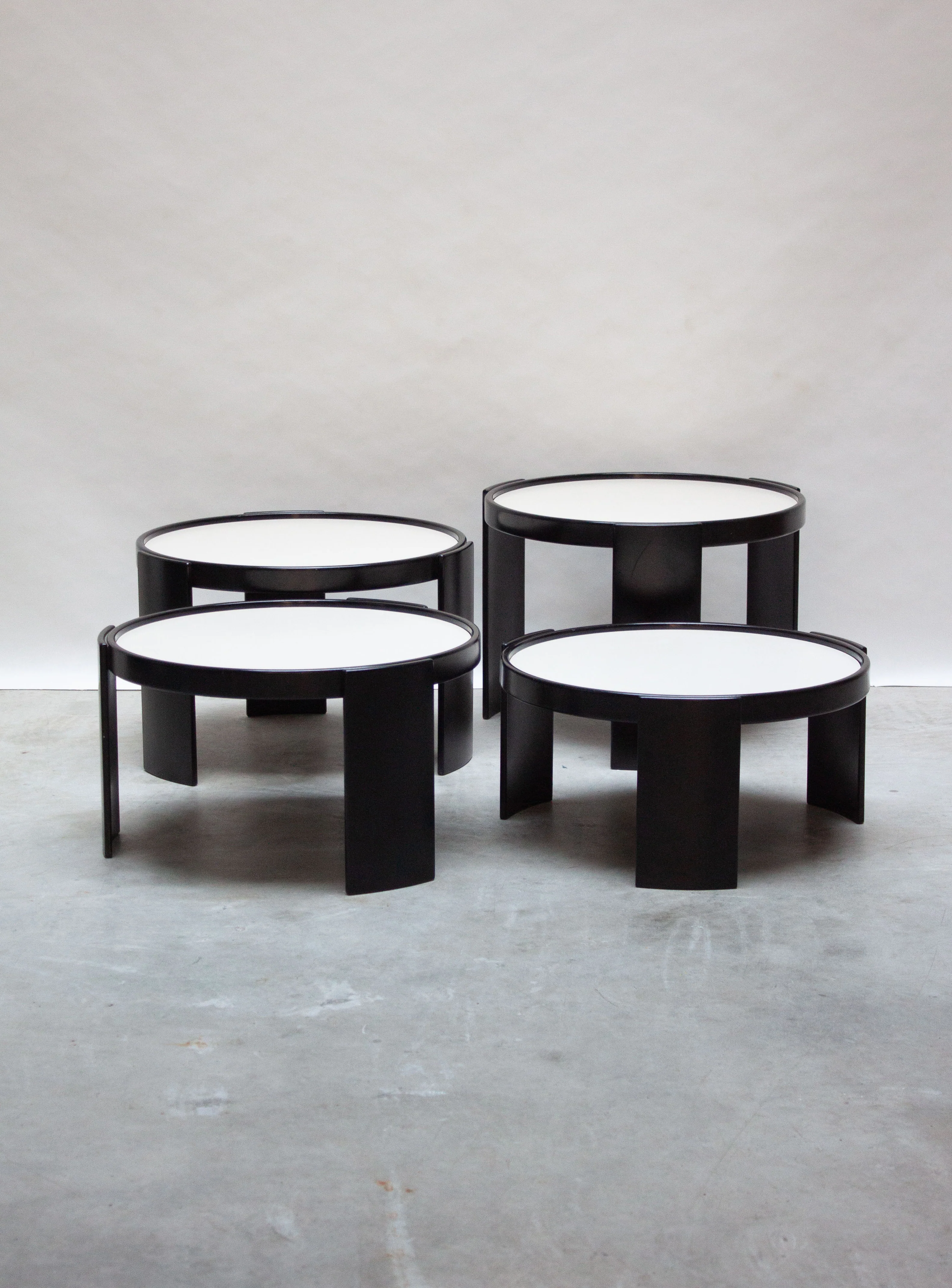 Cassina 783 Nesting Tables by Gianfranco Frattini (Black) - Image 14