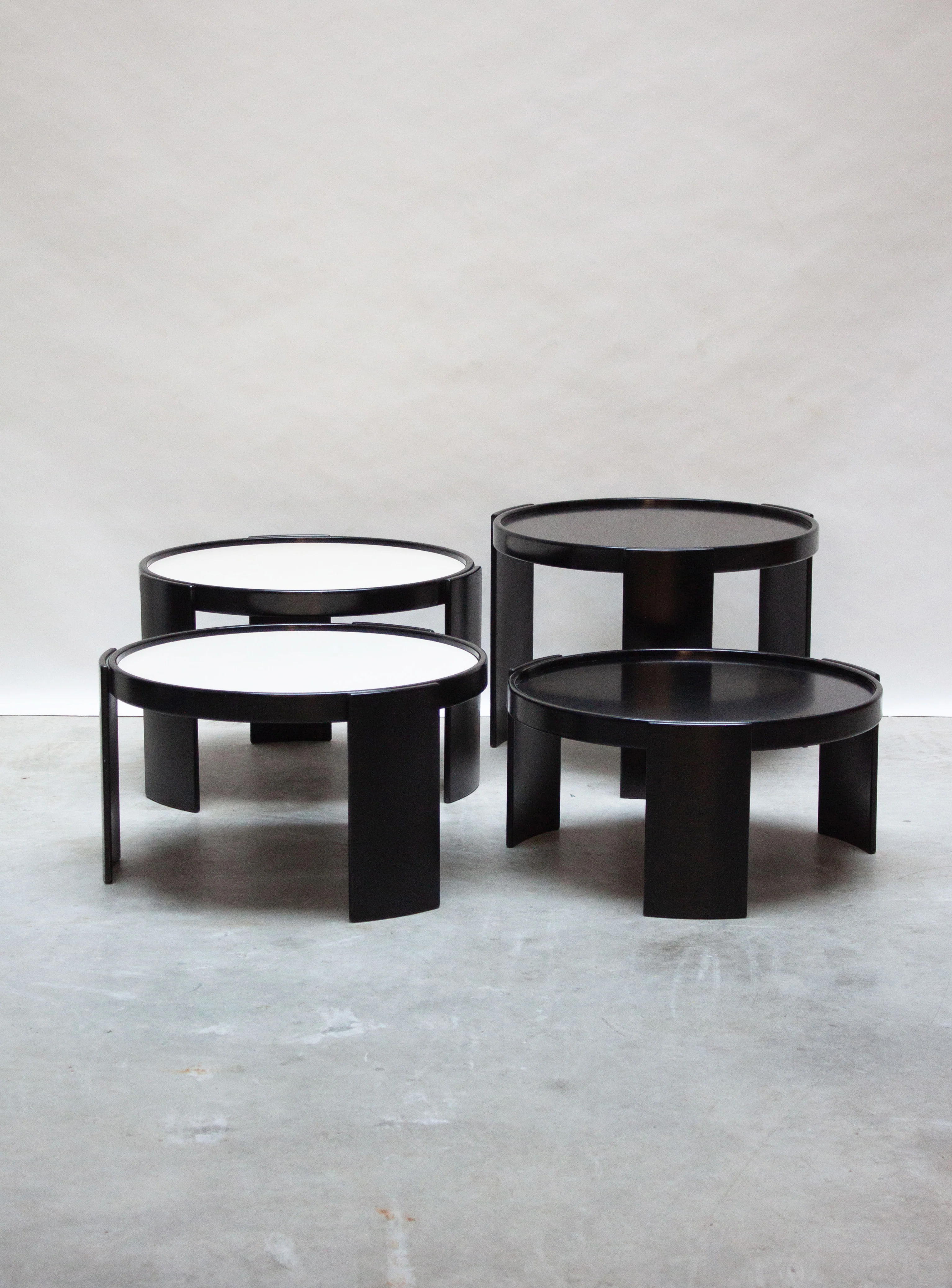 Cassina 783 Nesting Tables by Gianfranco Frattini (Black) - Image 16