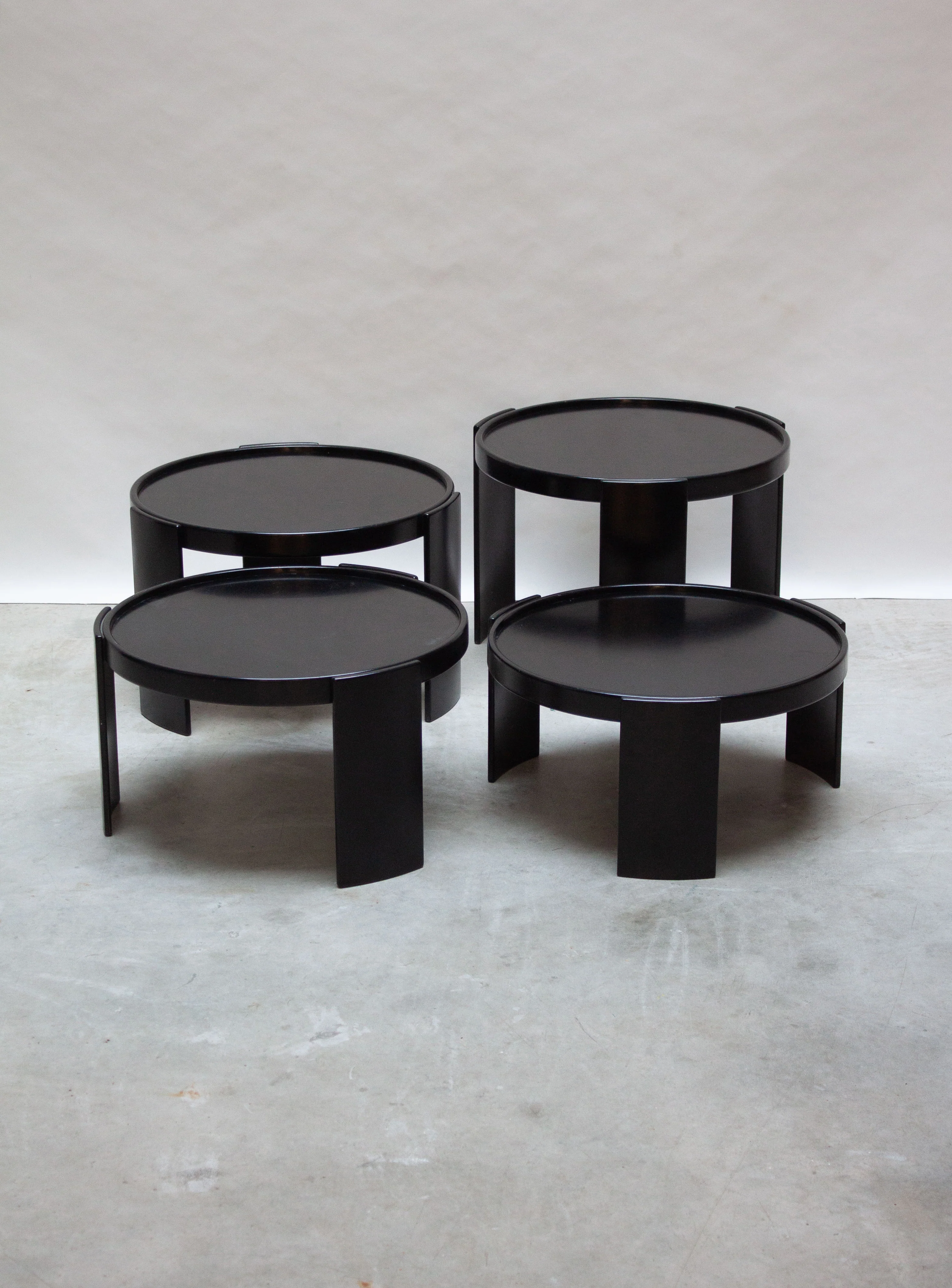 Cassina 783 Nesting Tables by Gianfranco Frattini (Black) - Image 20