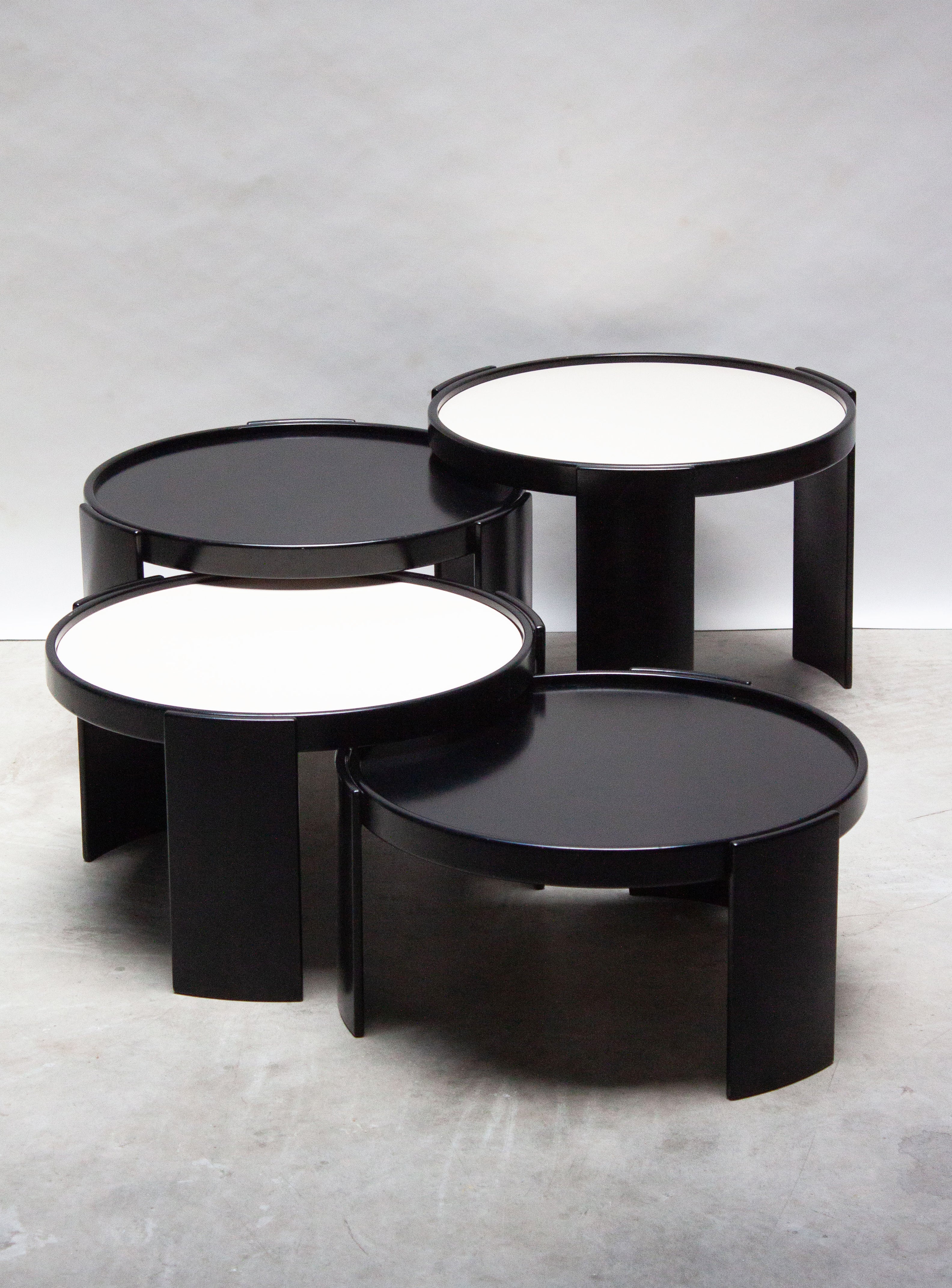 Cassina 783 Nesting Tables by Gianfranco Frattini (Black) - Image 26