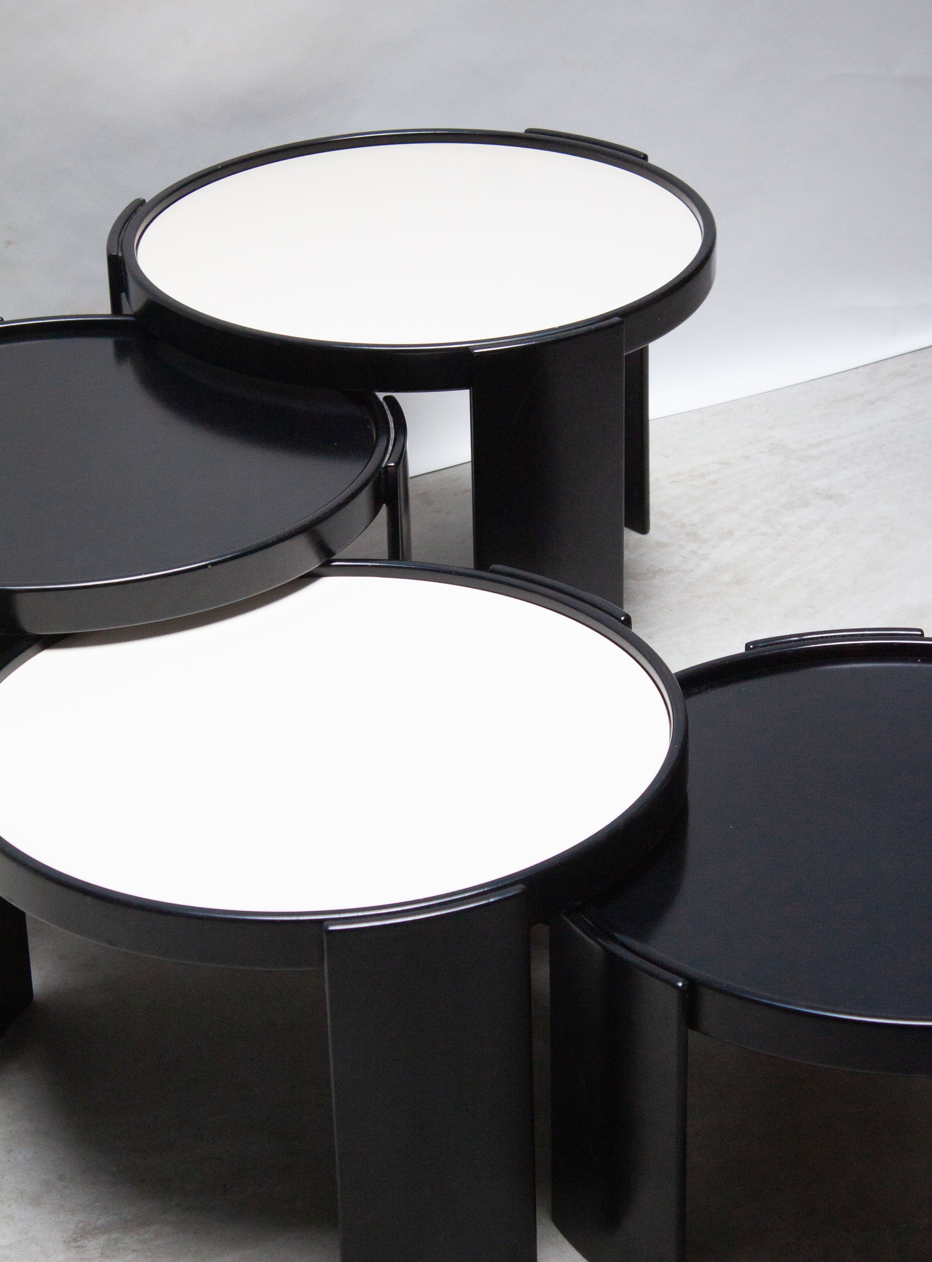 Cassina 783 Nesting Tables by Gianfranco Frattini (Black) - Image 29