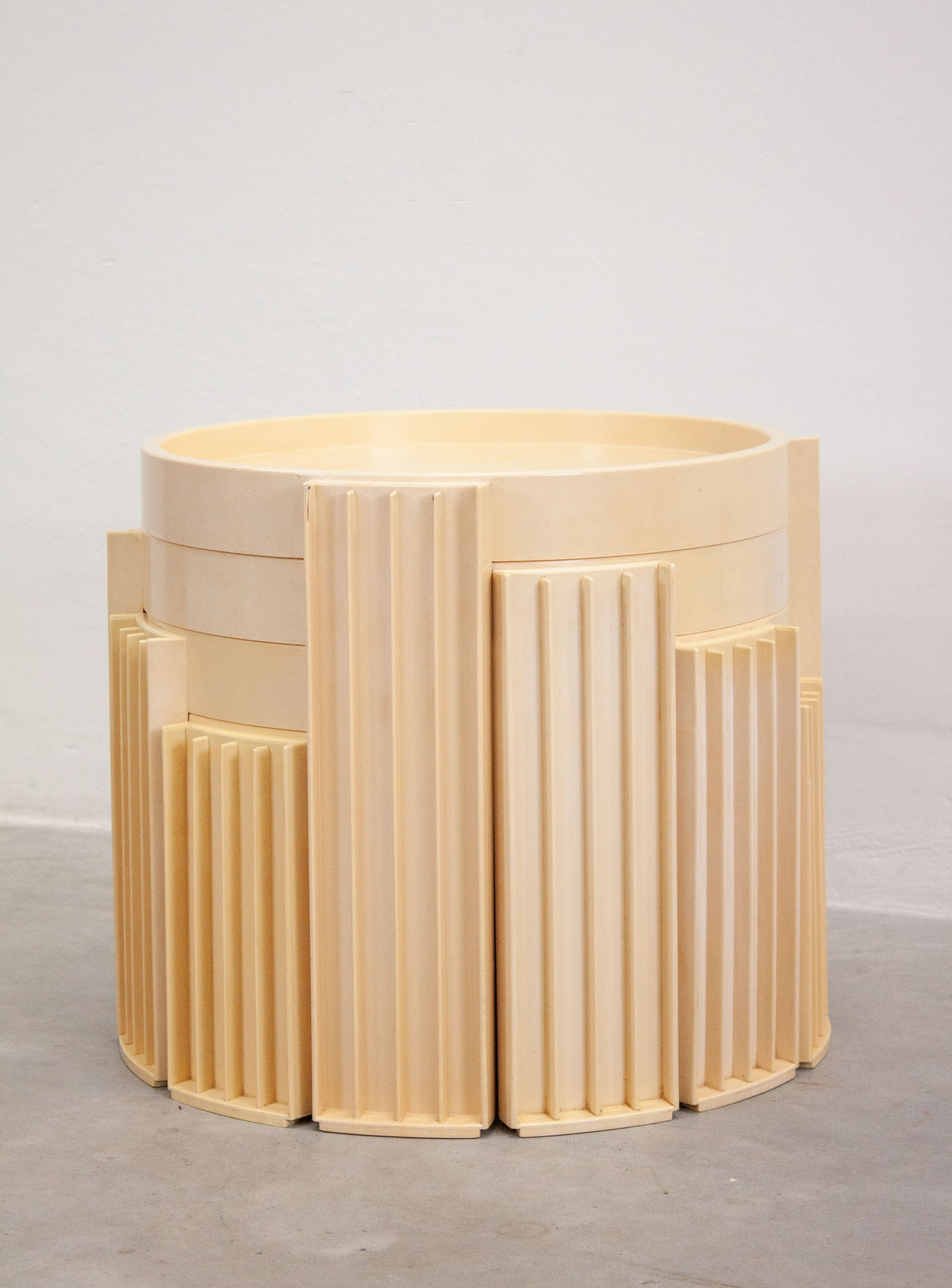 Cassina Marema Nesting Tables by Gianfranco Frattini (Cream) - Image 10