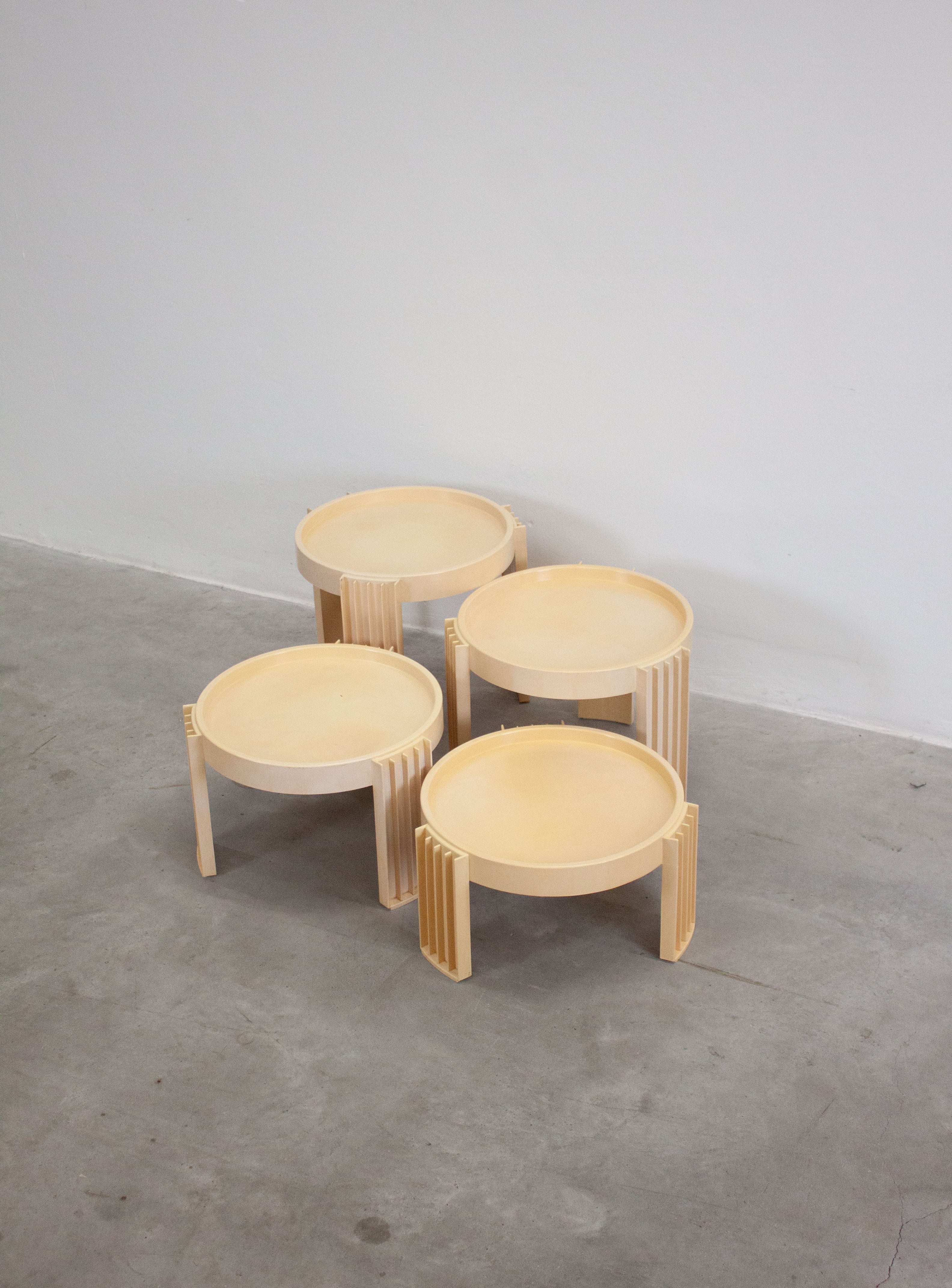 Cassina Marema Nesting Tables by Gianfranco Frattini (Cream) - Image 16