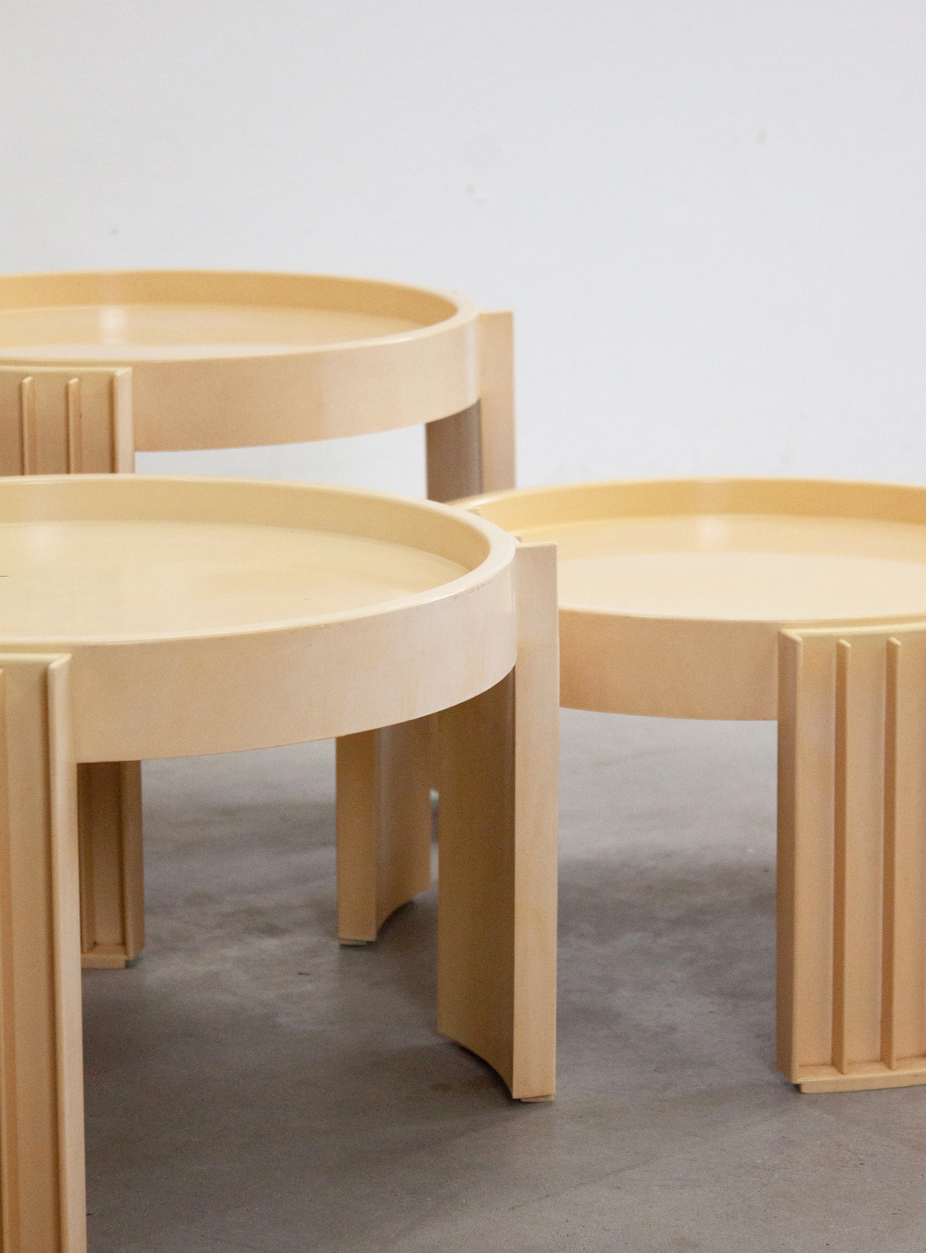 Cassina Marema Nesting Tables by Gianfranco Frattini (Cream) - Image 20