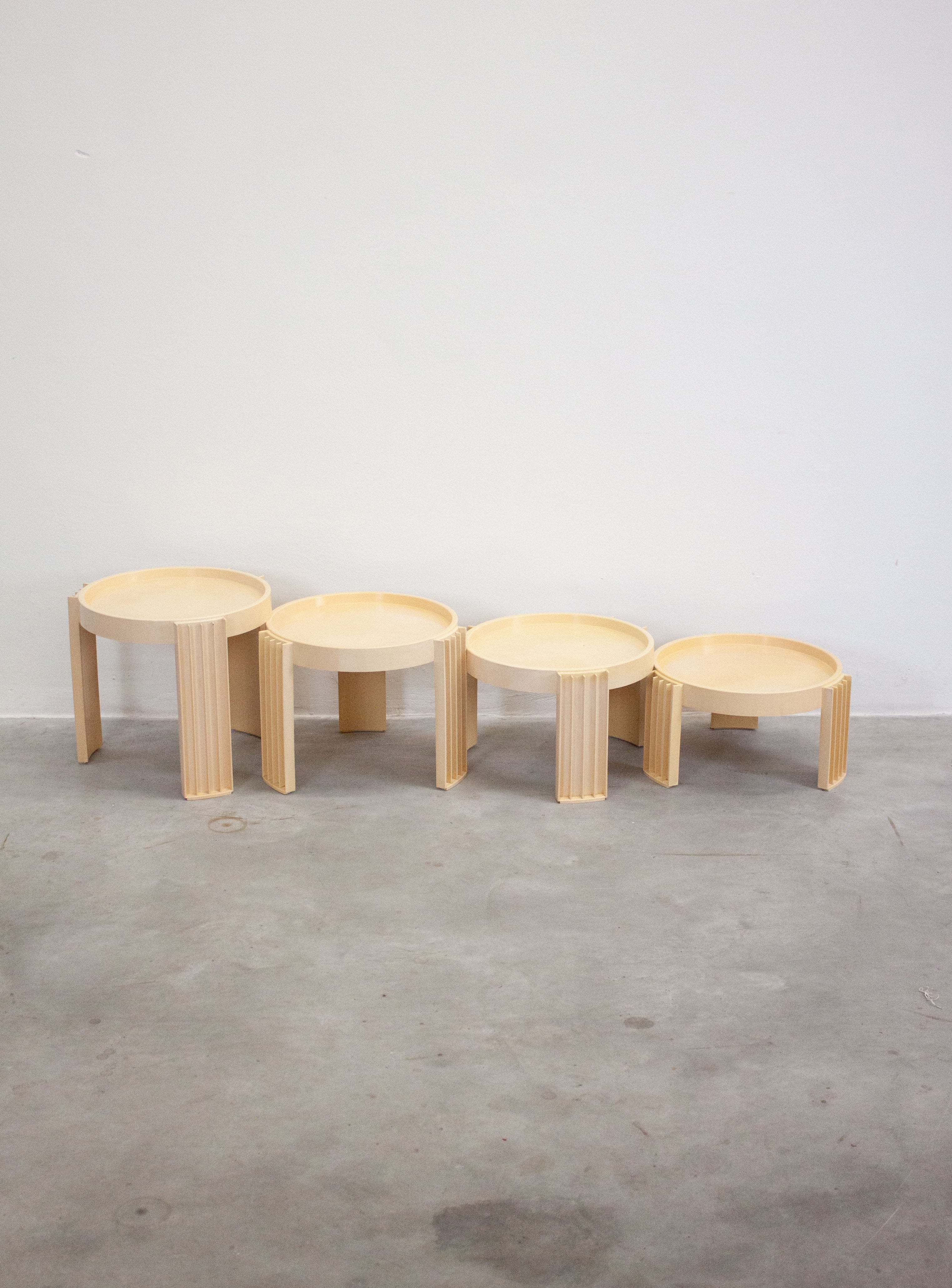 Cassina Marema Nesting Tables by Gianfranco Frattini (Cream) - Image 25