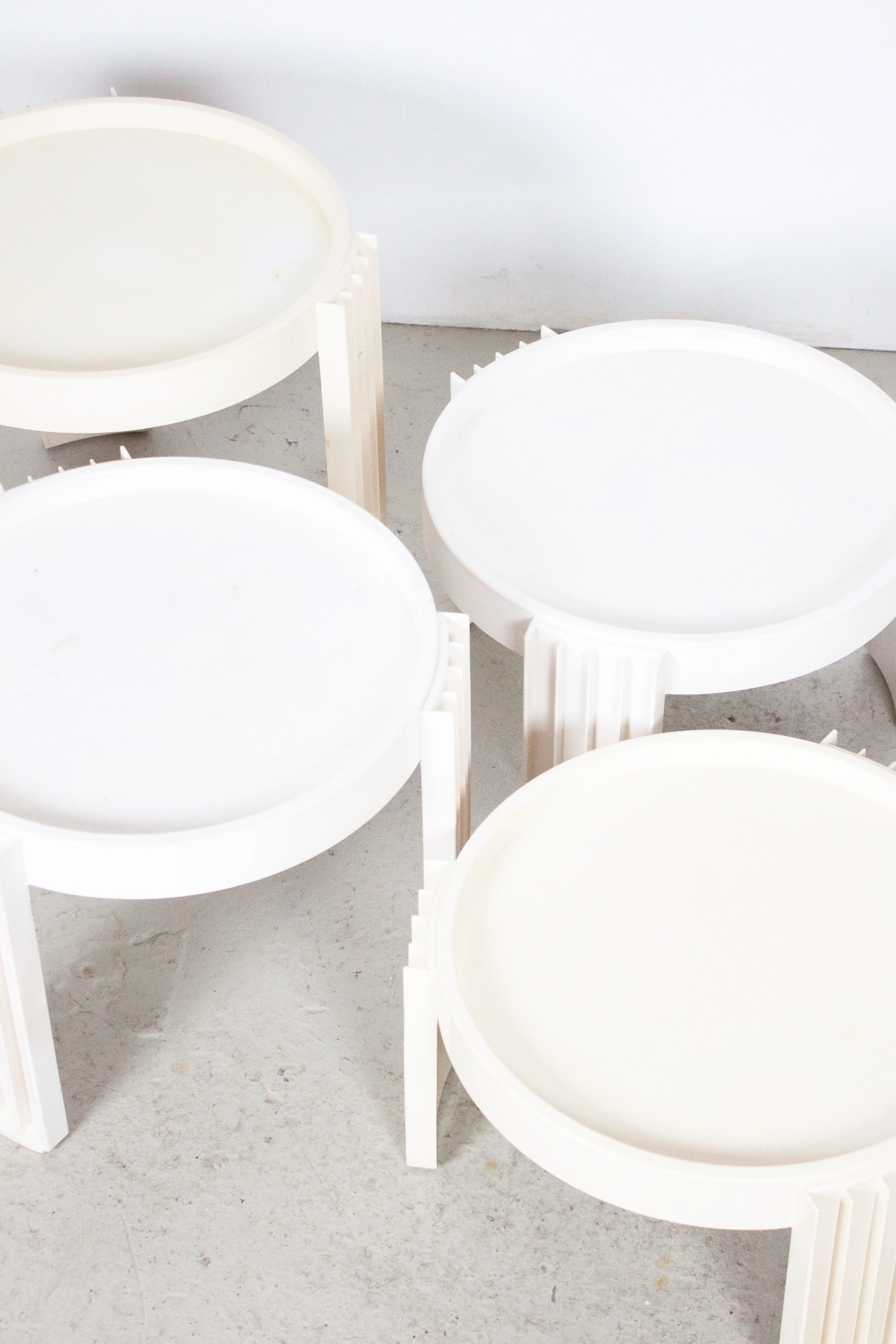 Cassina Marema Nesting Tables by Gianfranco Frattini (White) - Image 11