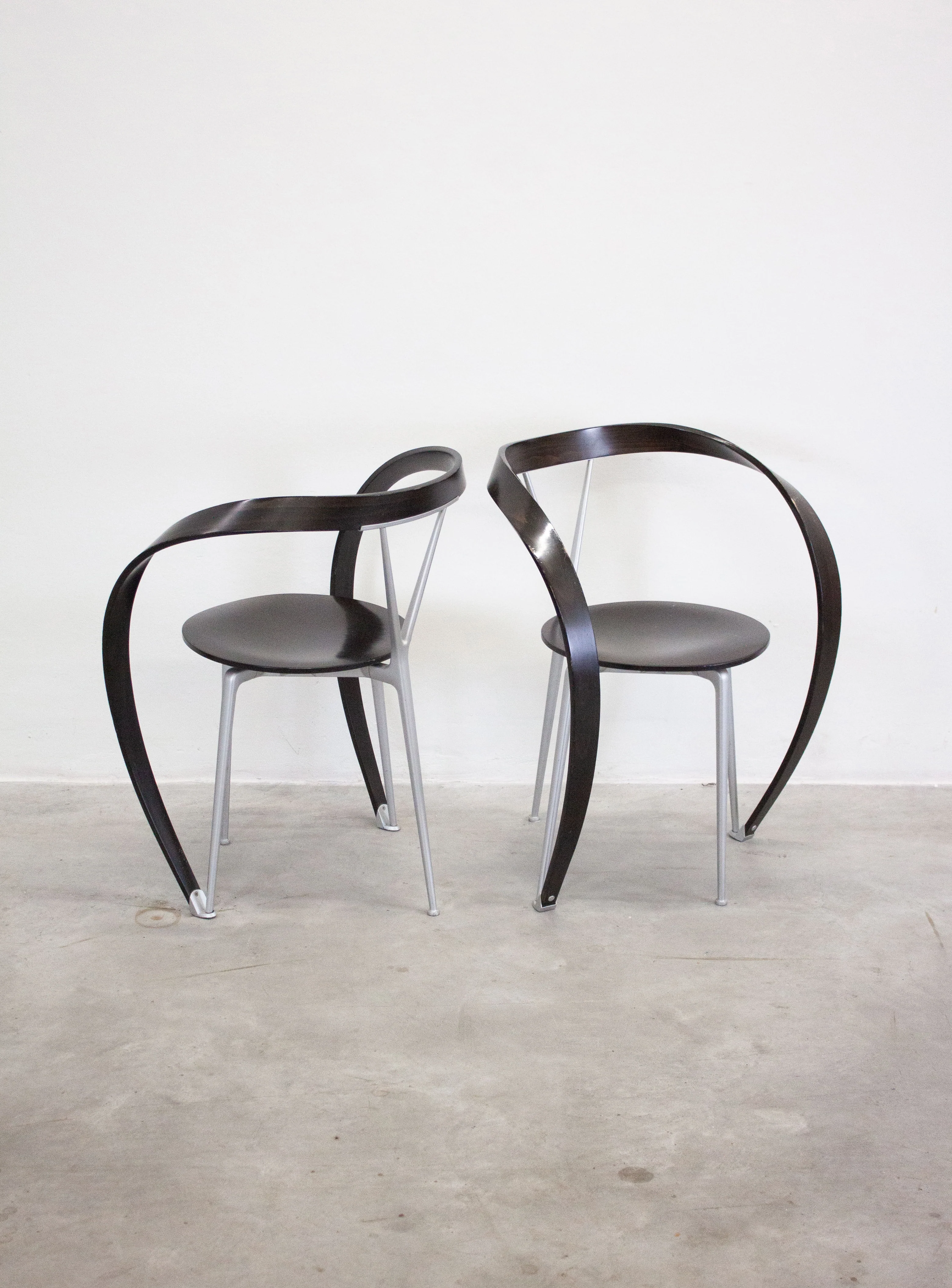 Cassina Revers Chairs by Andrea Branzi (Black)