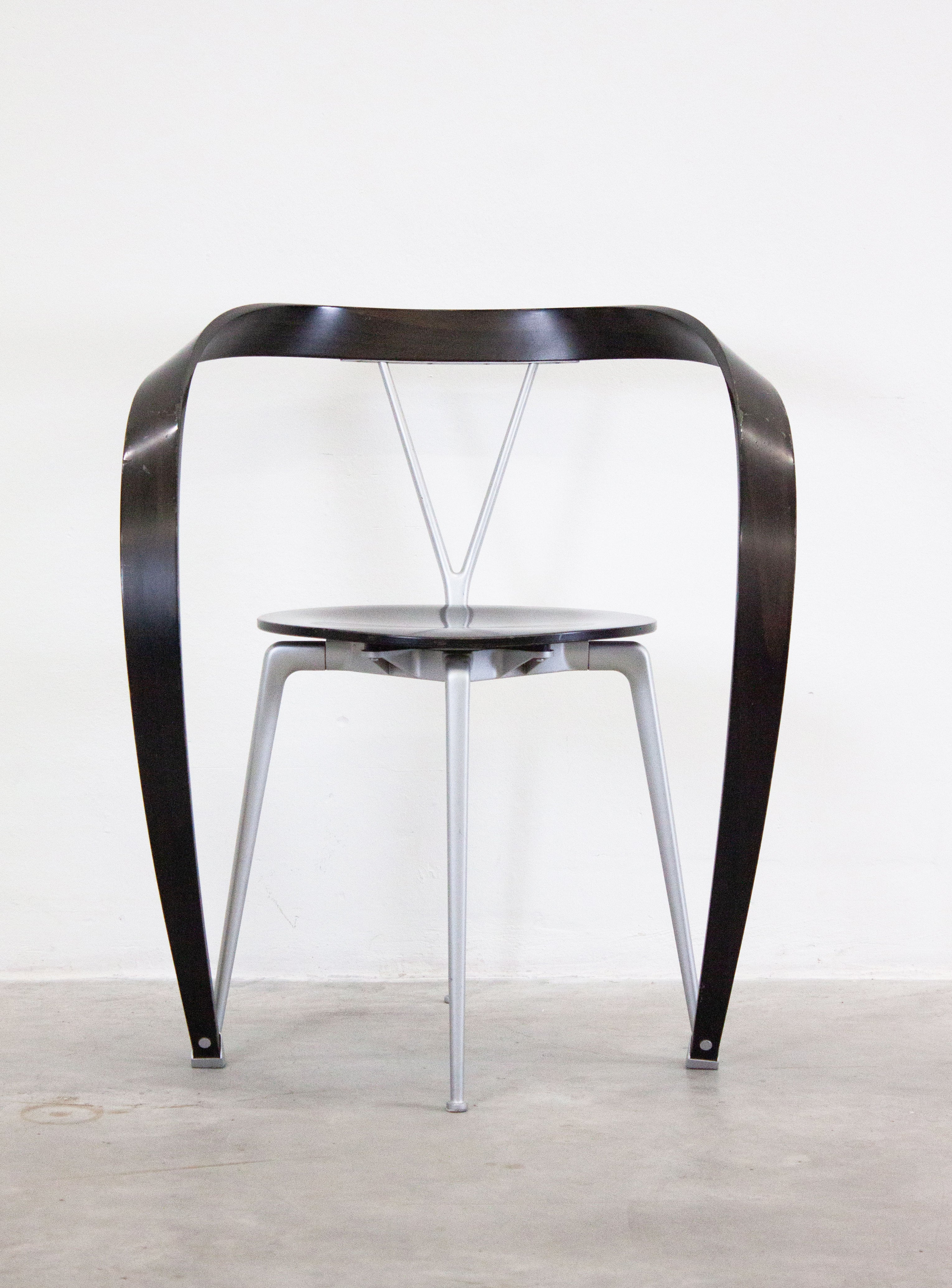 Cassina Revers Chairs by Andrea Branzi (Black) - Image 12