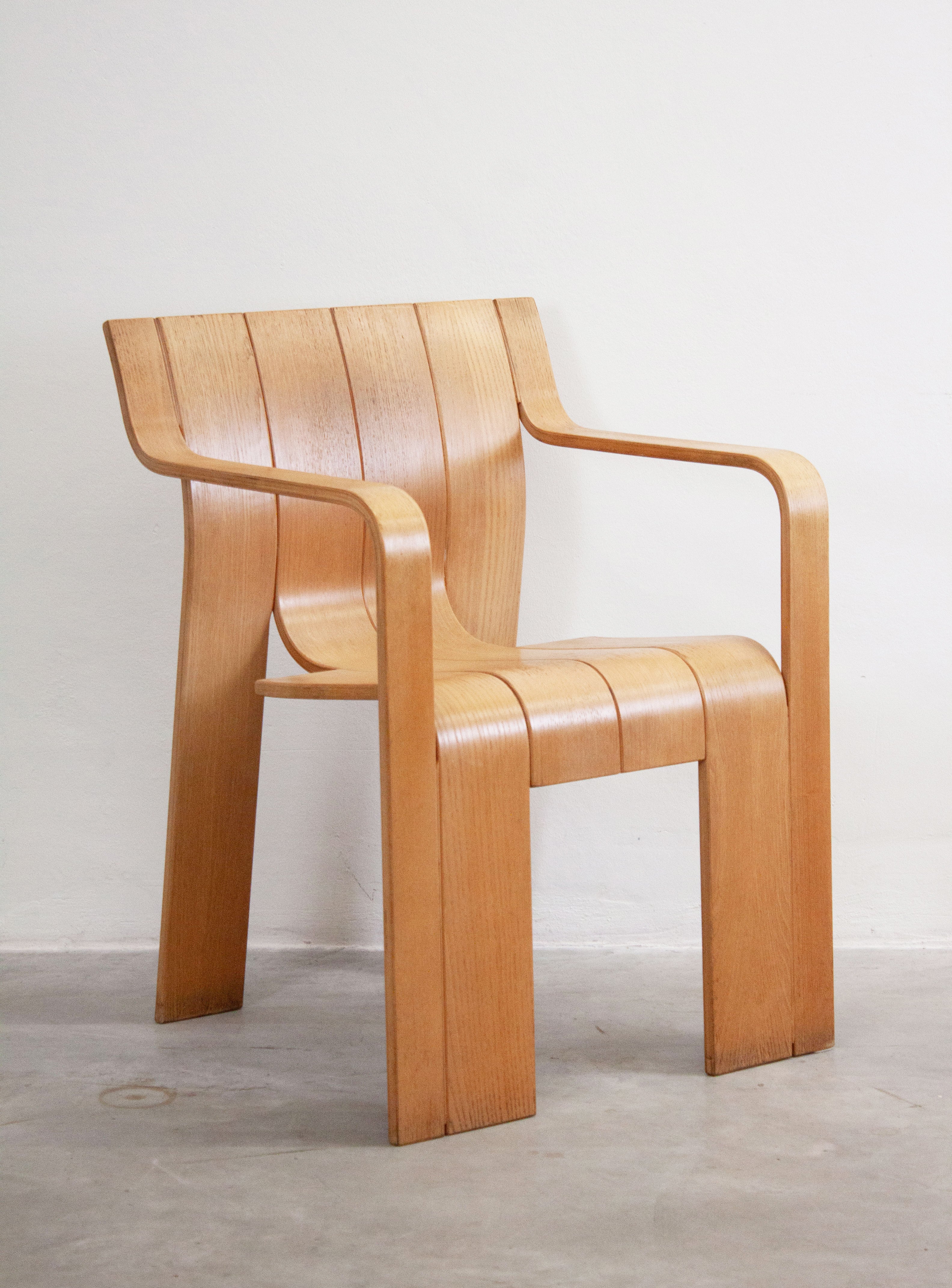 Castelijn Strip Dining Chair with Armrest by Gijs Bakker - Image 12