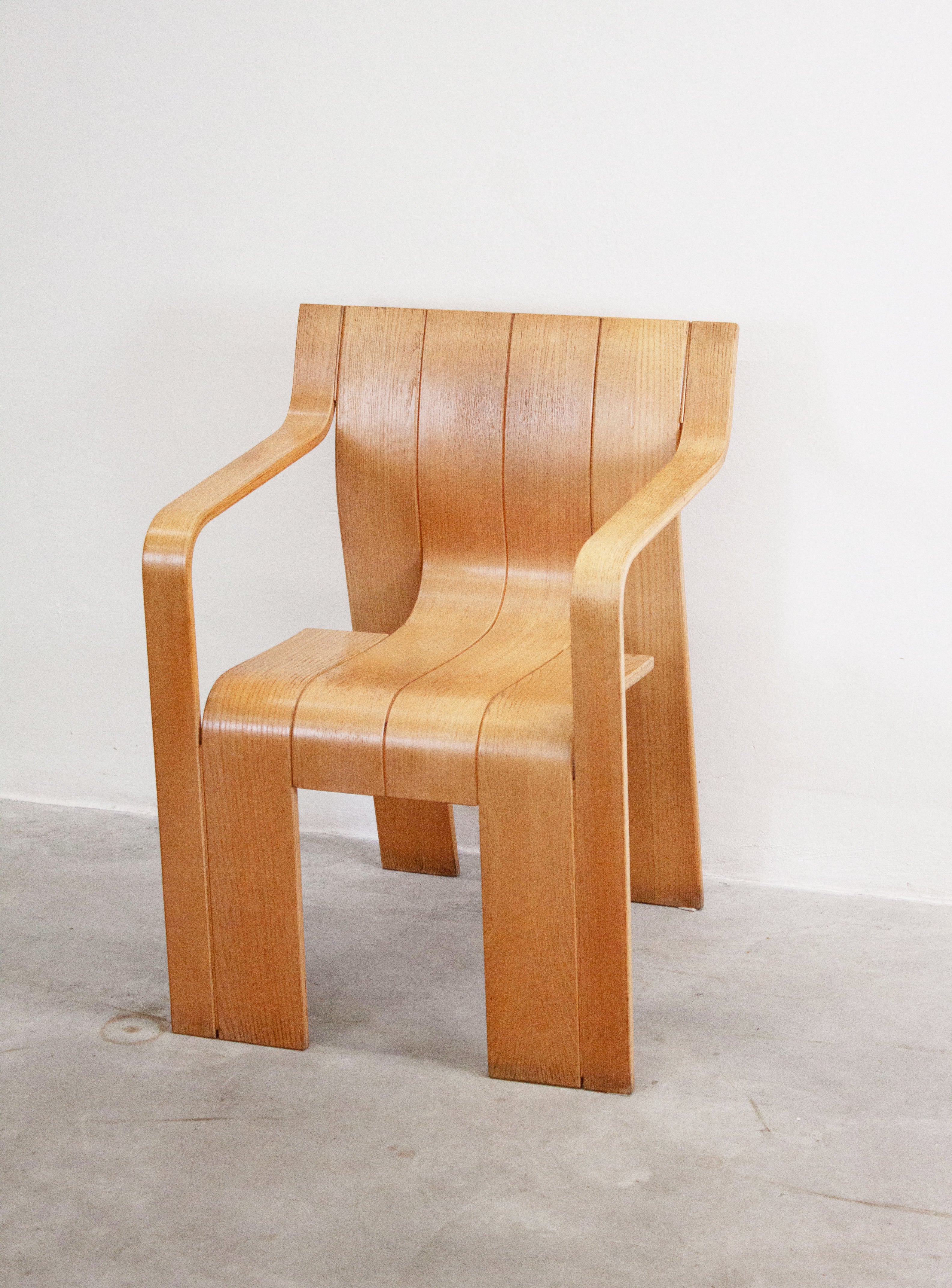 Castelijn Strip Dining Chair with Armrest by Gijs Bakker - Image 7