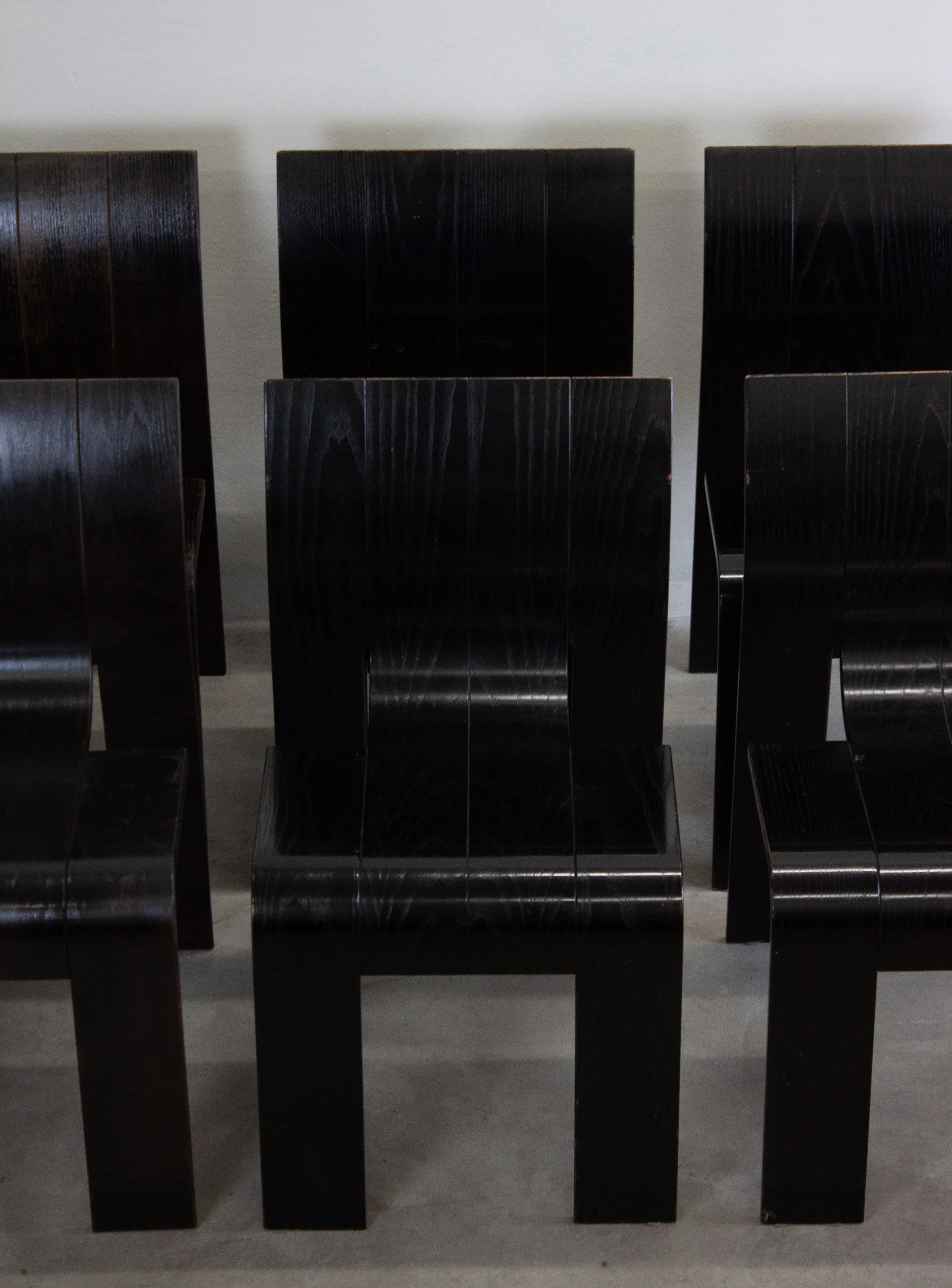 Castelijn Strip Chairs by Gijs Bakker (Black) - Image 12