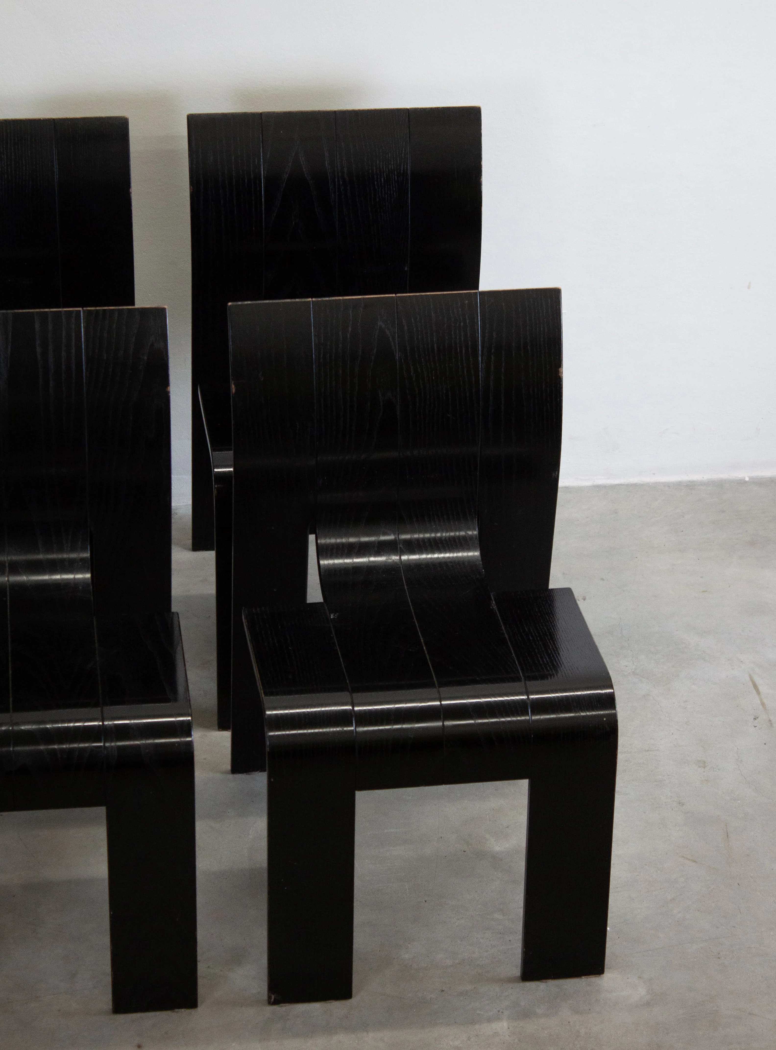 Castelijn Strip Chairs by Gijs Bakker (Black) - Image 13