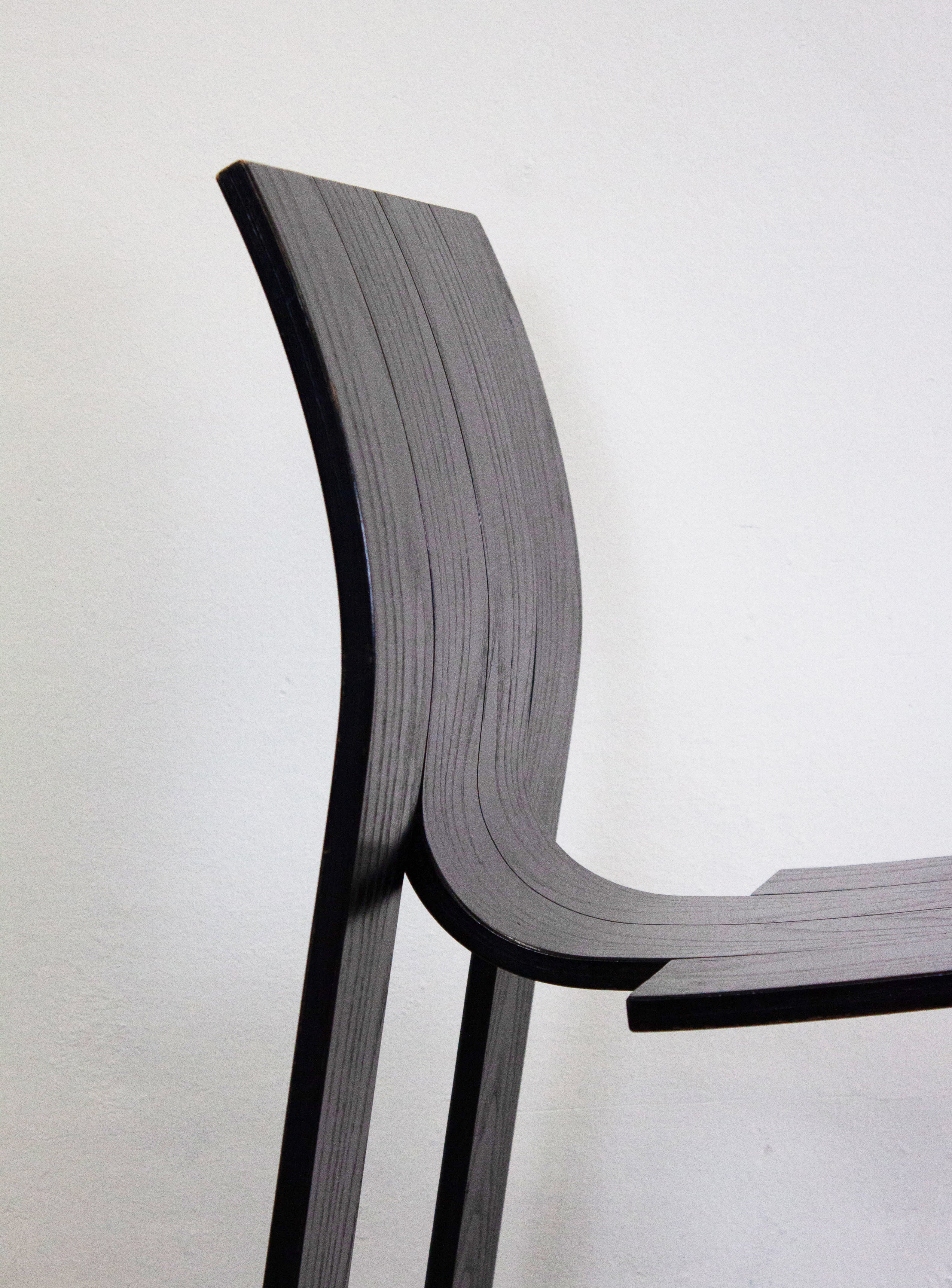 Castelijn Strip Chairs by Gijs Bakker (Black) - Image 21