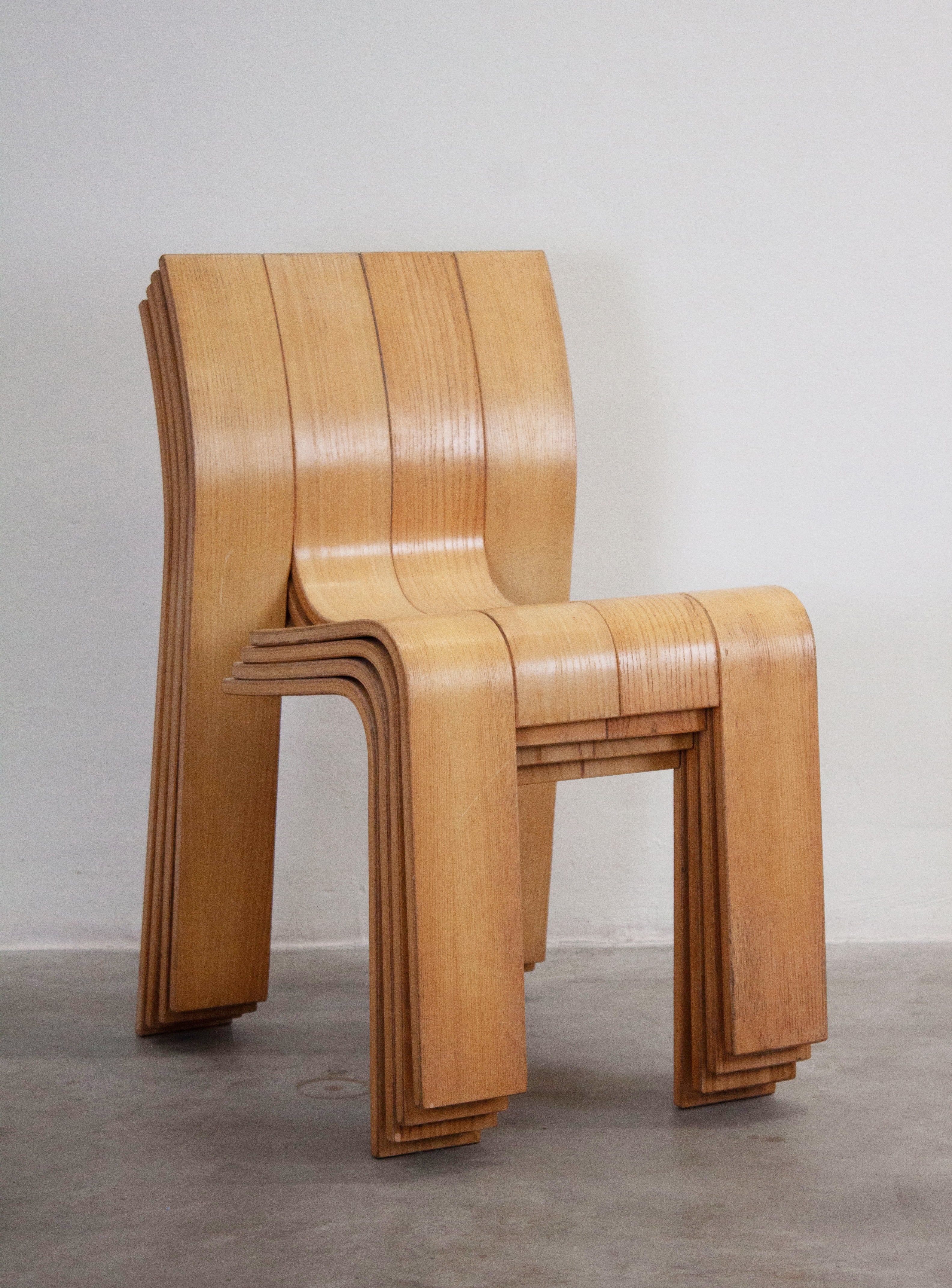 Castelijn Strip Chairs by Gijs Bakker (Set of 4)