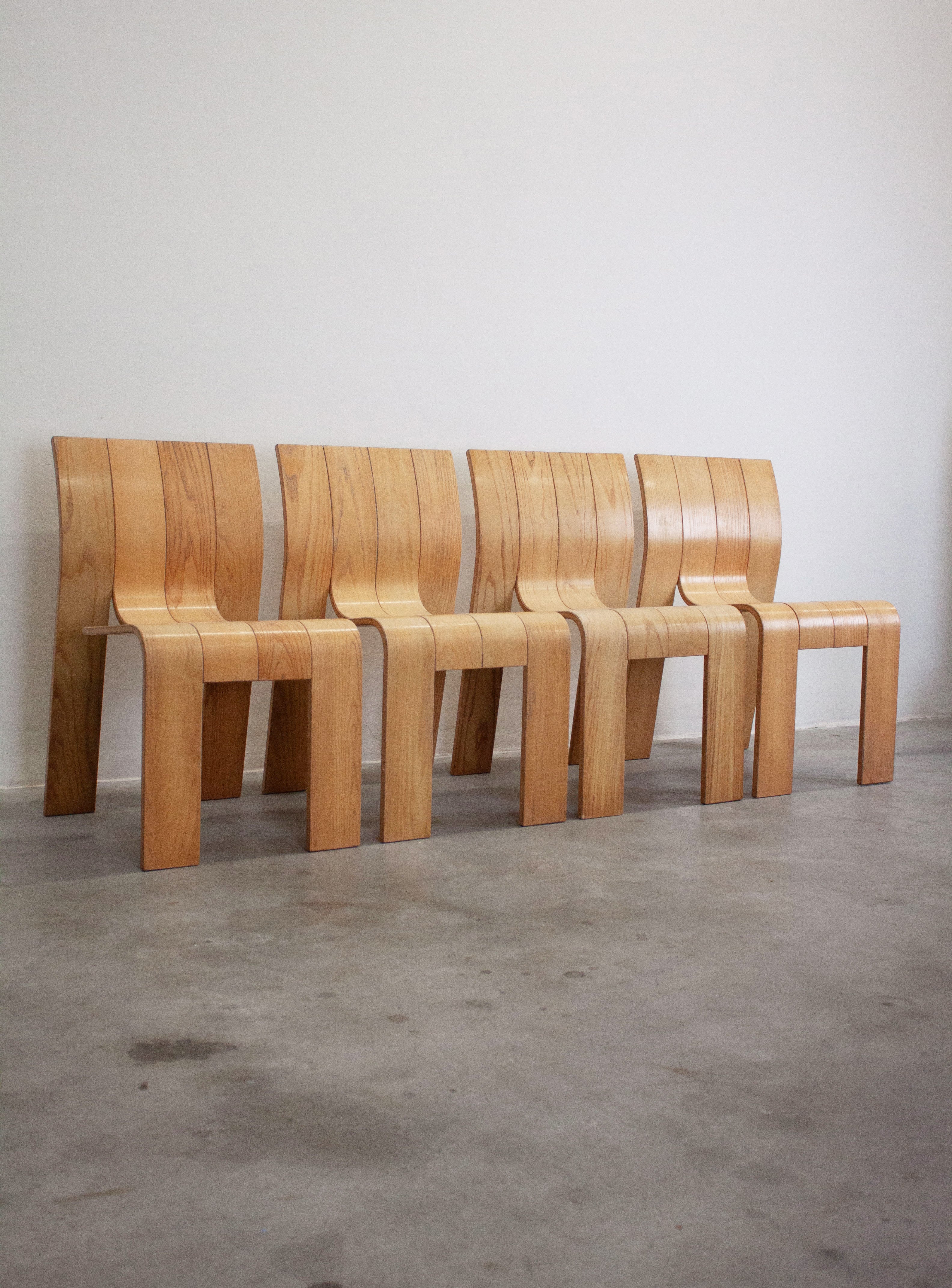 Castelijn Strip Chairs by Gijs Bakker (Set of 4) - Image 12