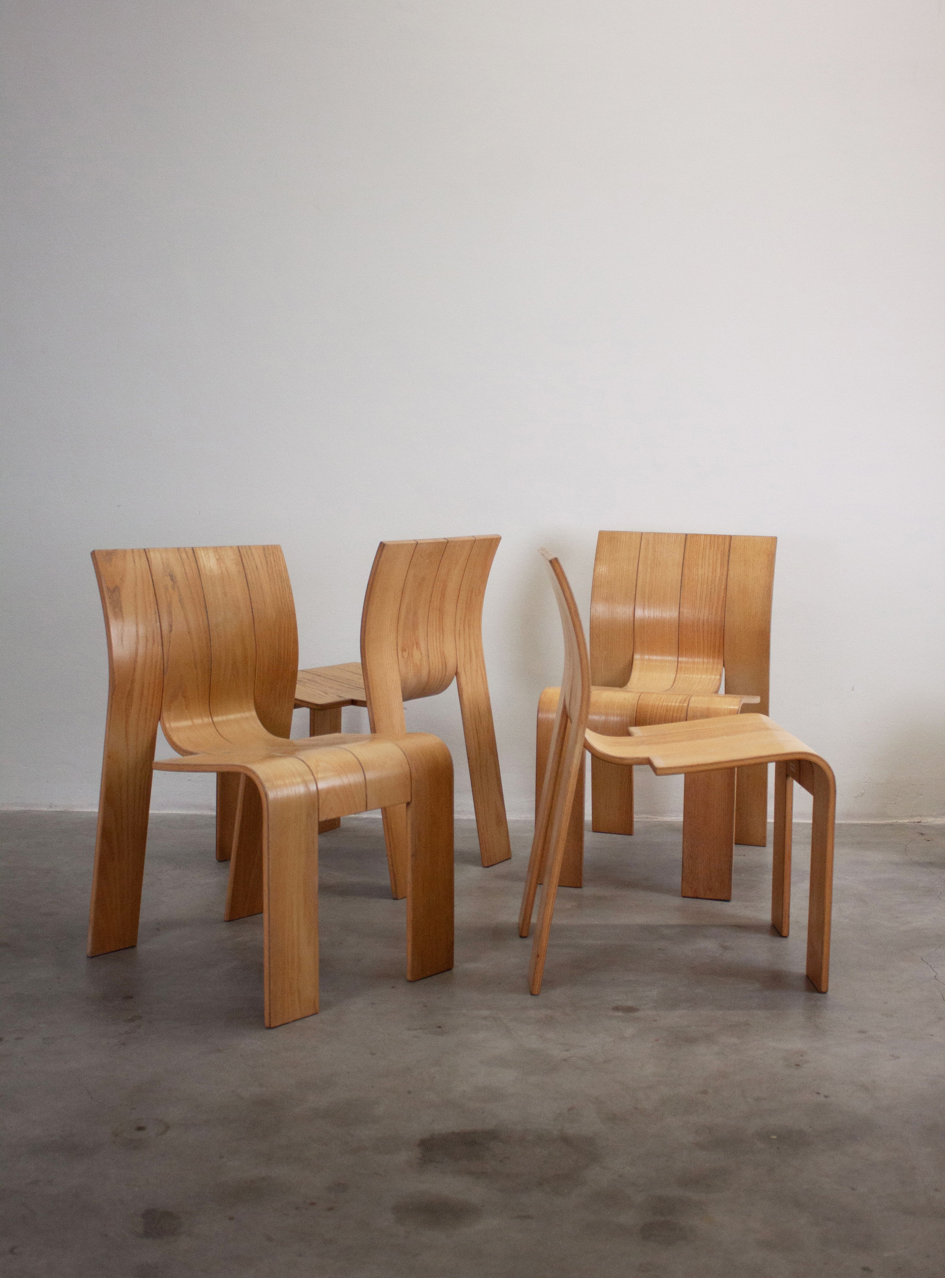 Castelijn Strip Chairs by Gijs Bakker (Set of 4) - Image 3