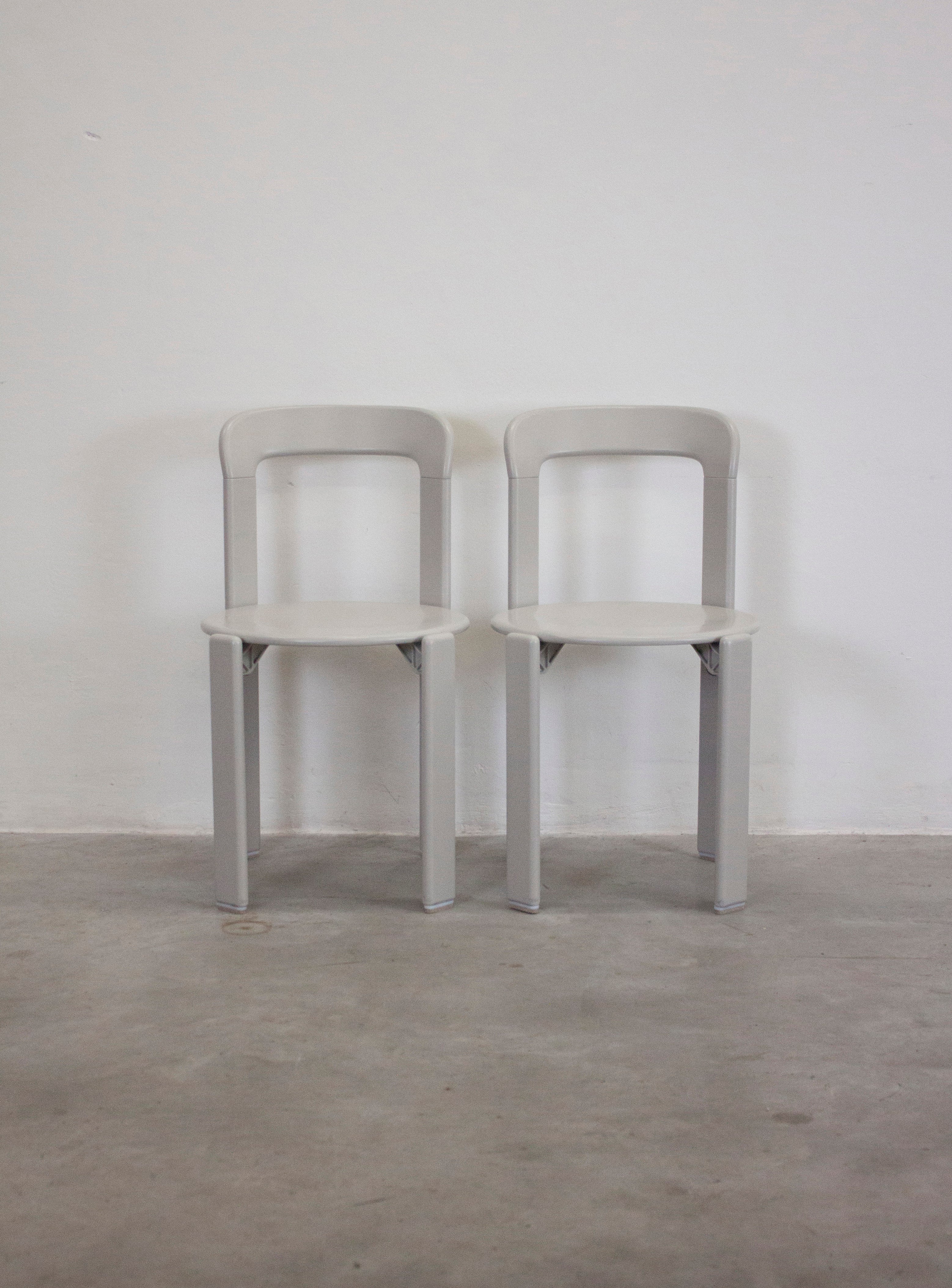 Dietiker Rey Dining Chairs by Bruno Rey (Grey) - Image 2