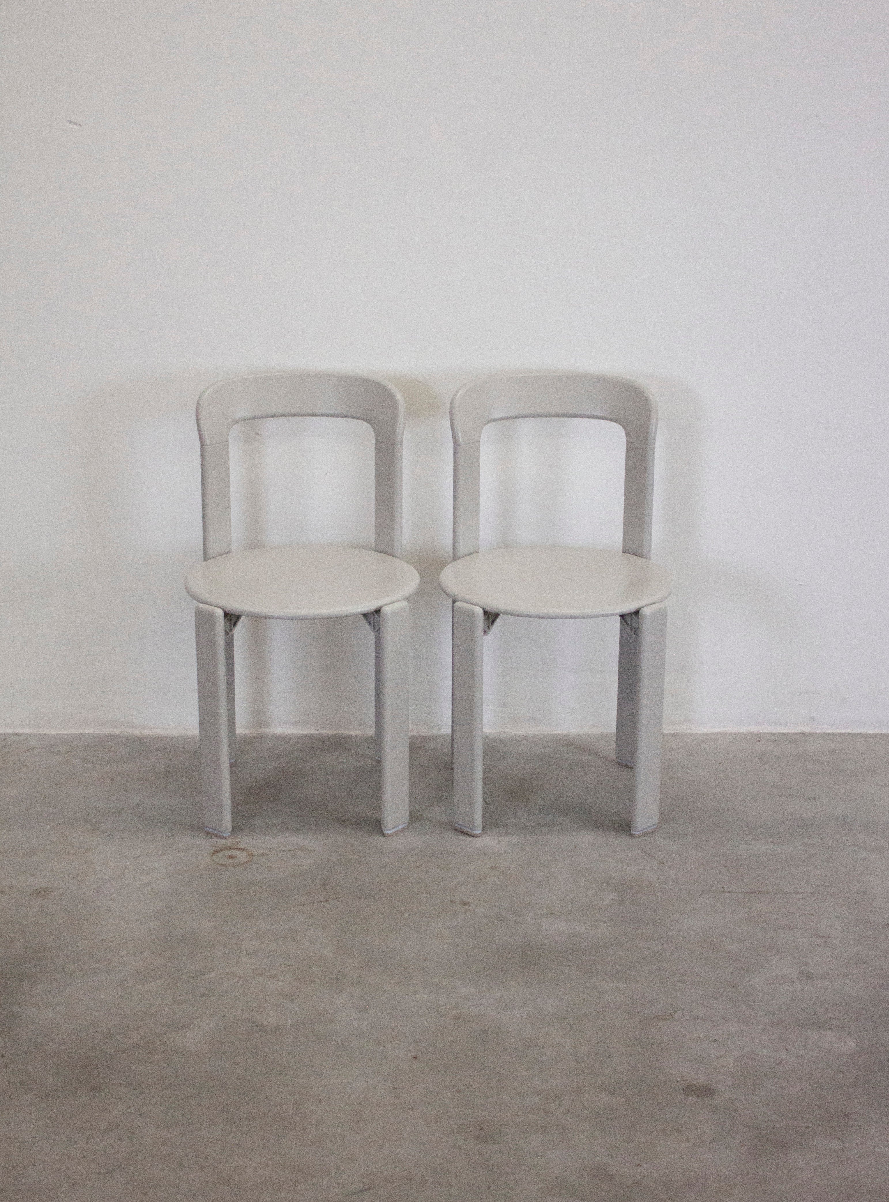 Dietiker Rey Dining Chairs by Bruno Rey (Grey) - Image 4